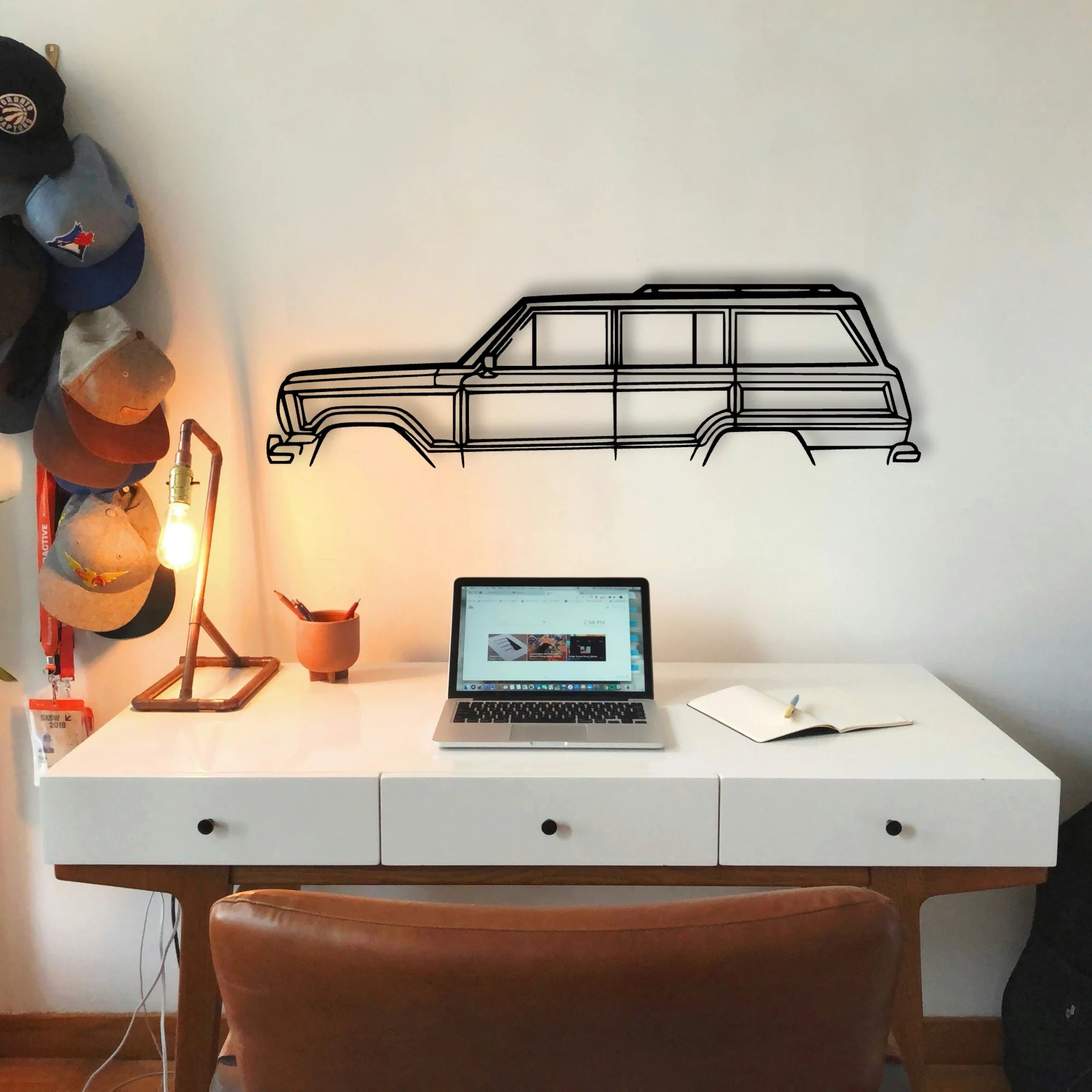 Grand Wagoneer Classic Silhouette Metal Wall Art - Tinvibe