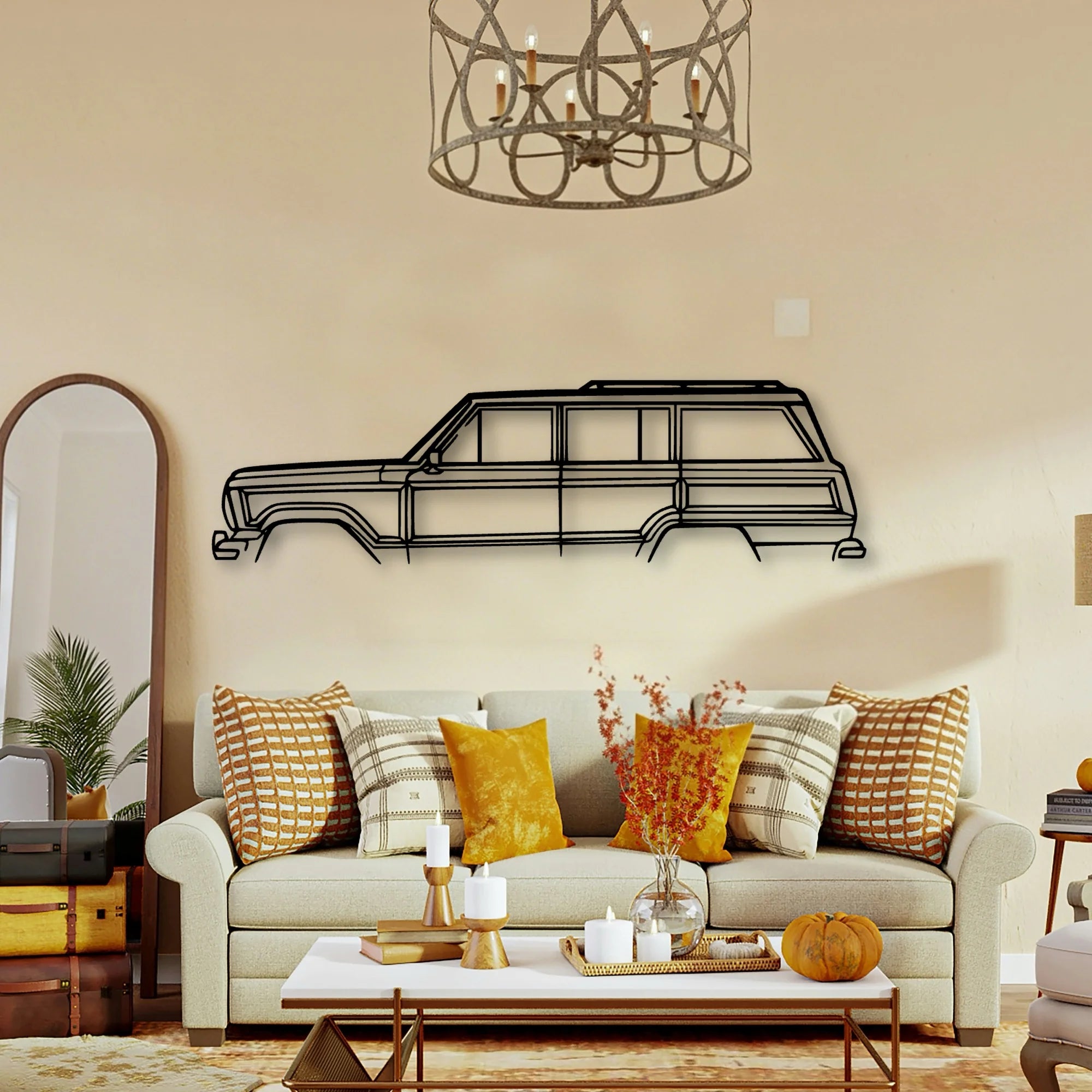 Grand Wagoneer Classic Silhouette Metal Wall Art - Tinvibe