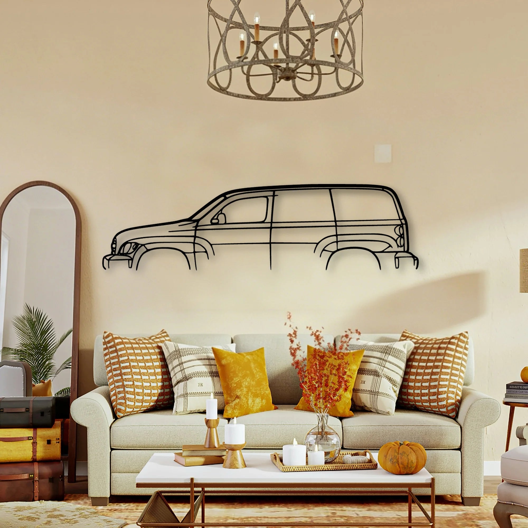 HHR Panel VAN 2007 Classic Silhouette Metal Wall Art - Tinvibe
