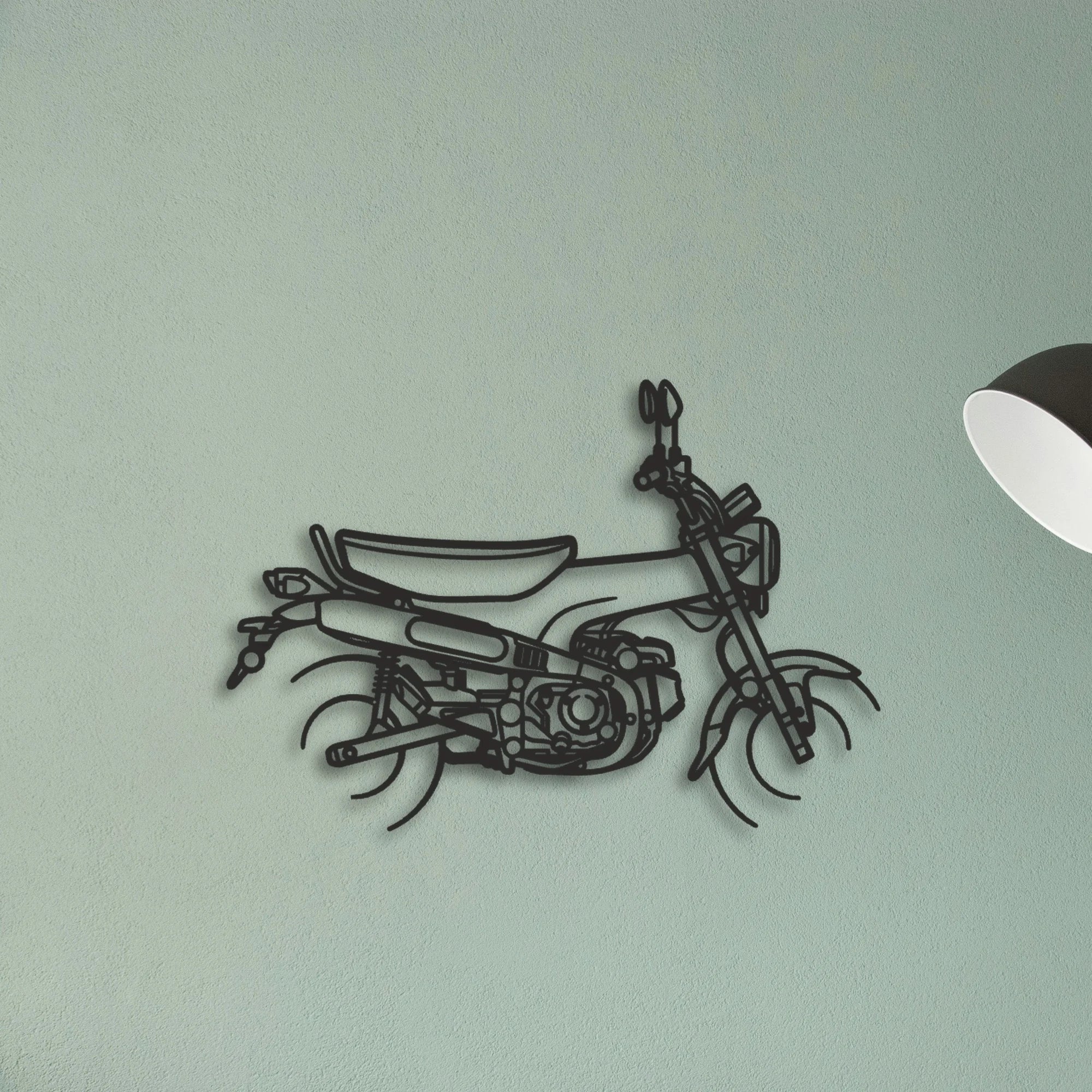 Honda Dax 125 Classic Motorcycle Silhouette Metal Wall Art - Tinvibe