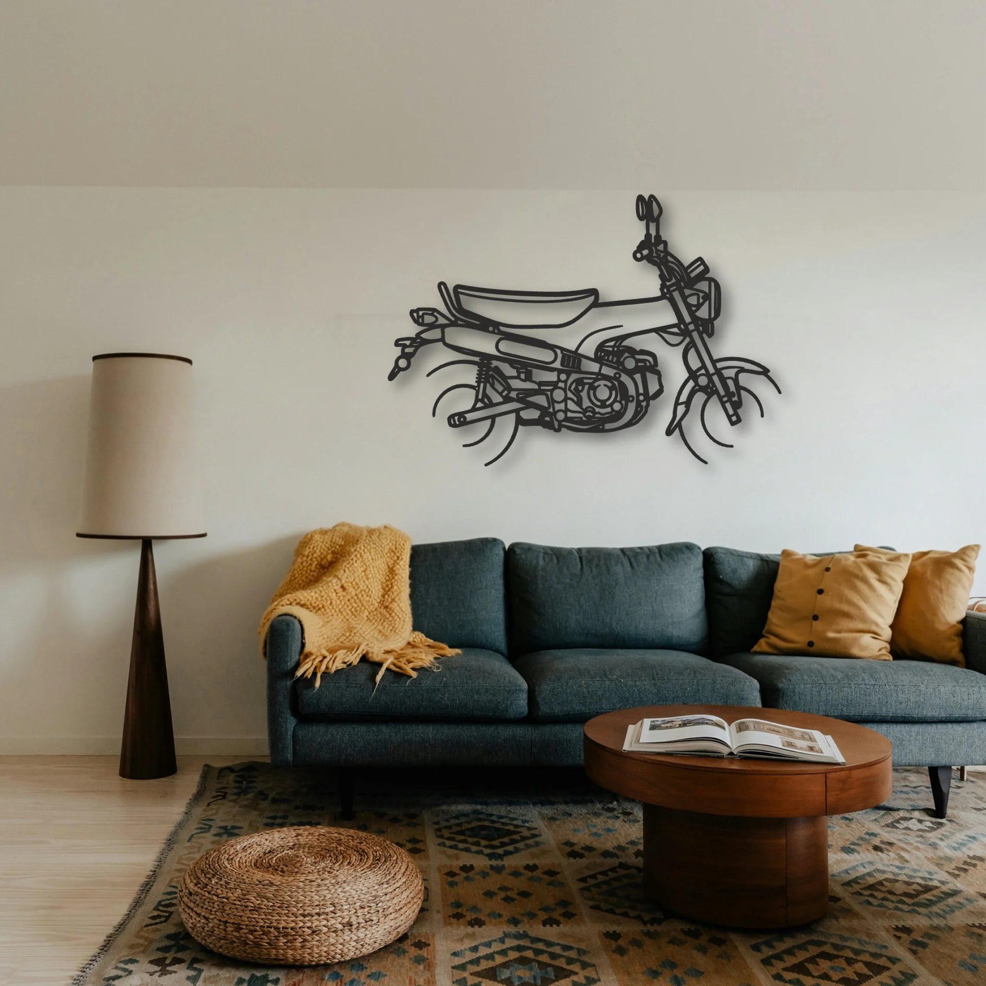 Honda Dax 125 Classic Motorcycle Silhouette Metal Wall Art - Tinvibe