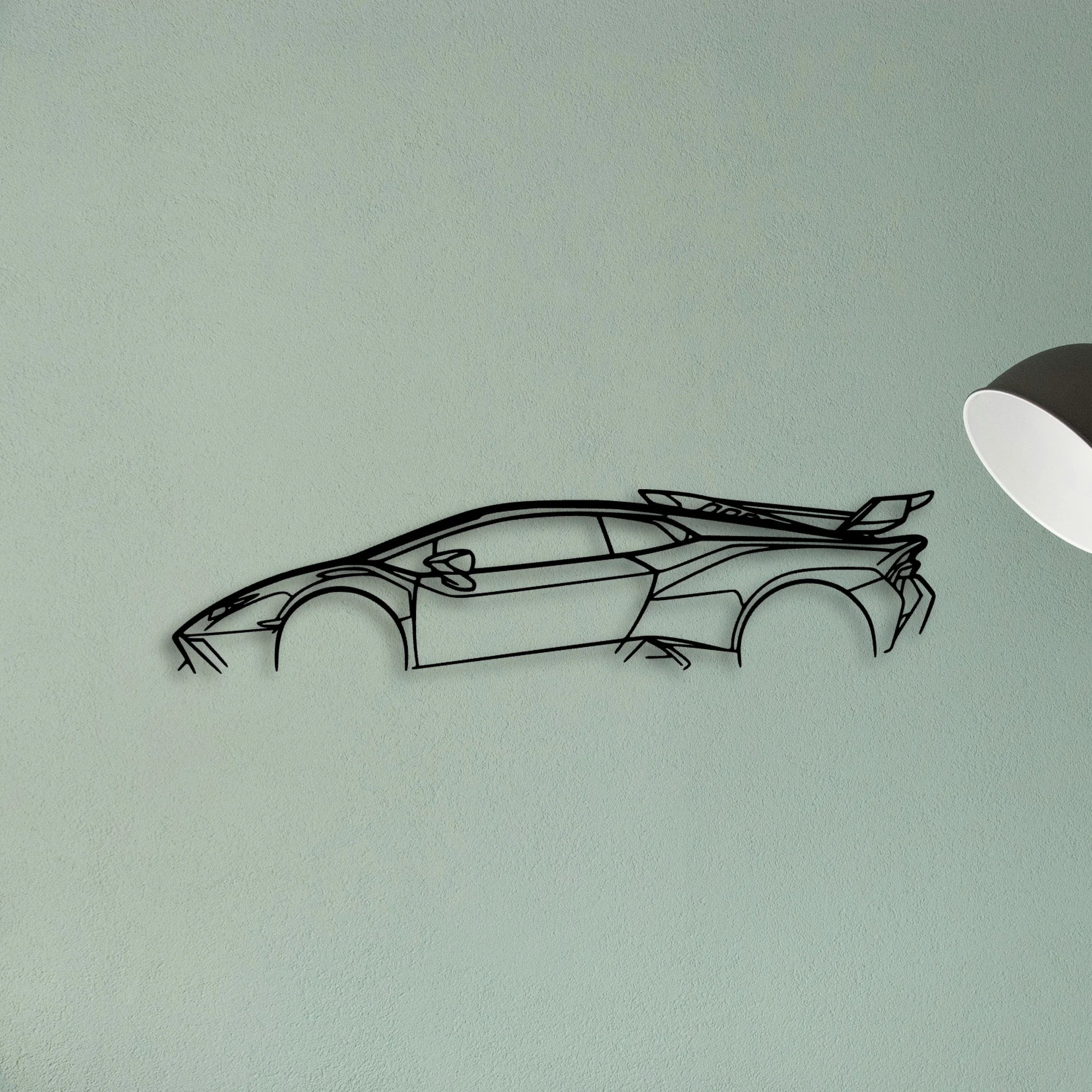 Huracan STO Classic Silhouette Metal Wall Art - Tinvibe