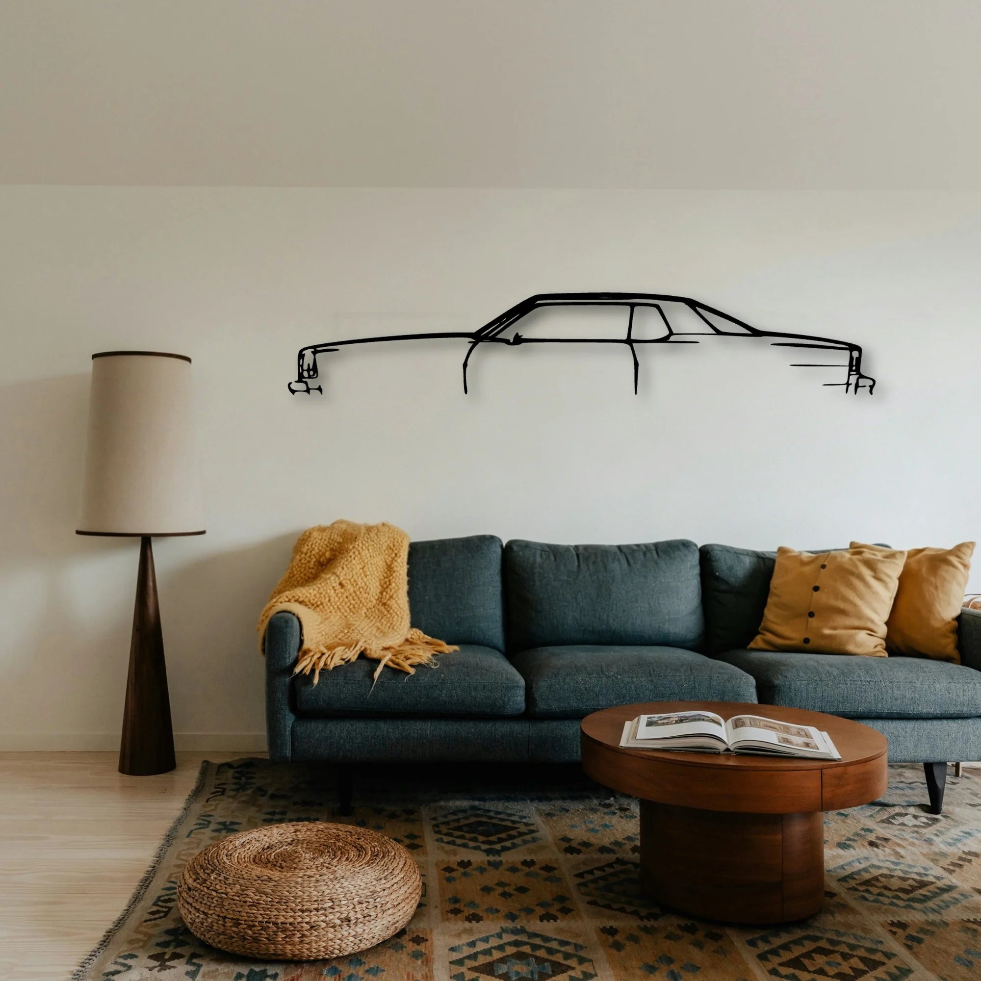 IMP Aerocoupe 1977 Classic Silhouette Metal Wall Art - Tinvibe