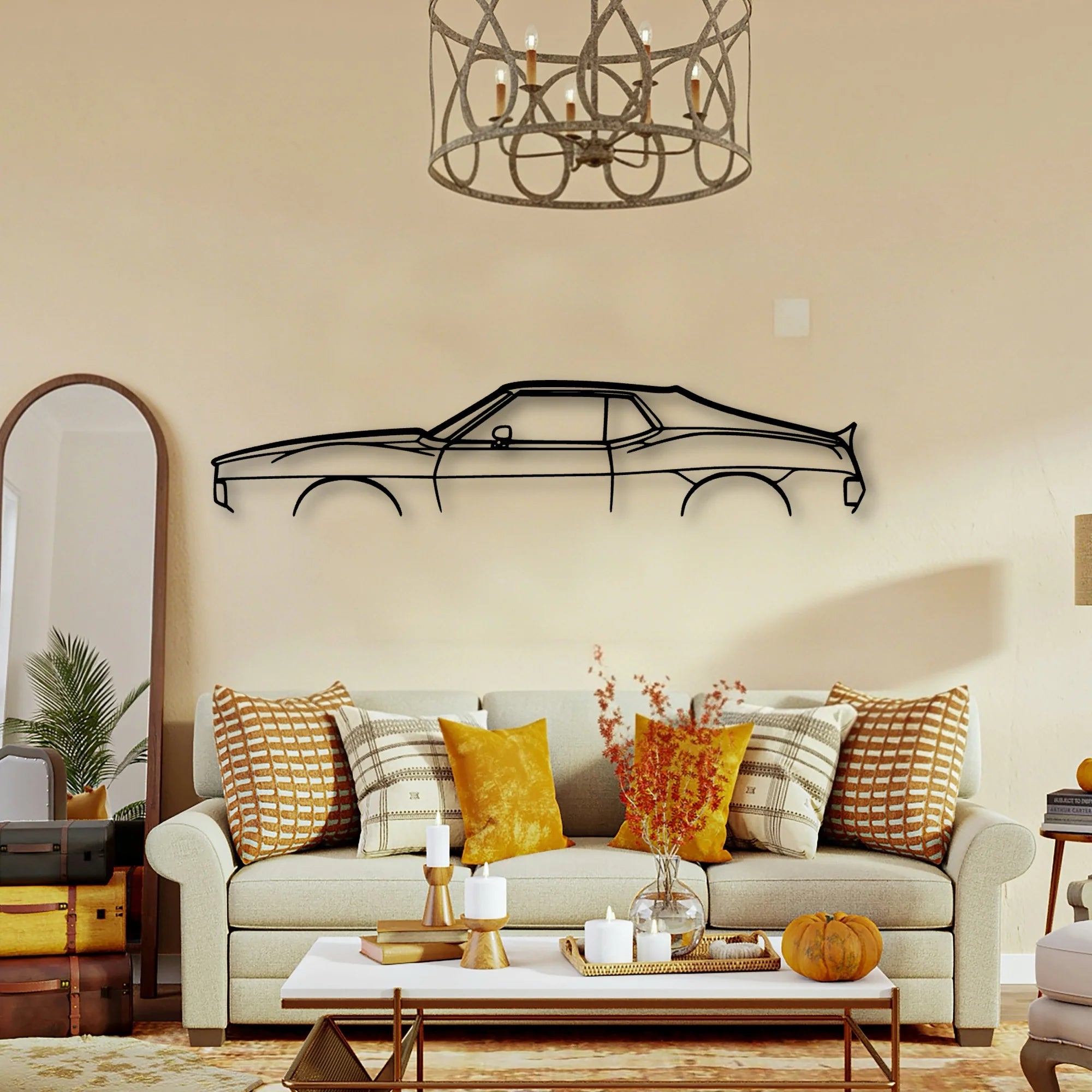 Javelin AMX 1972 Classic Silhouette Metal Wall Art - Tinvibe