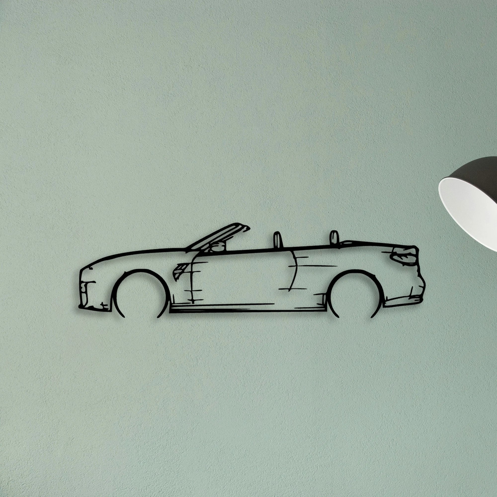 M4 2023 Convertible Classic Silhouette Metal Wall Art - Tinvibe