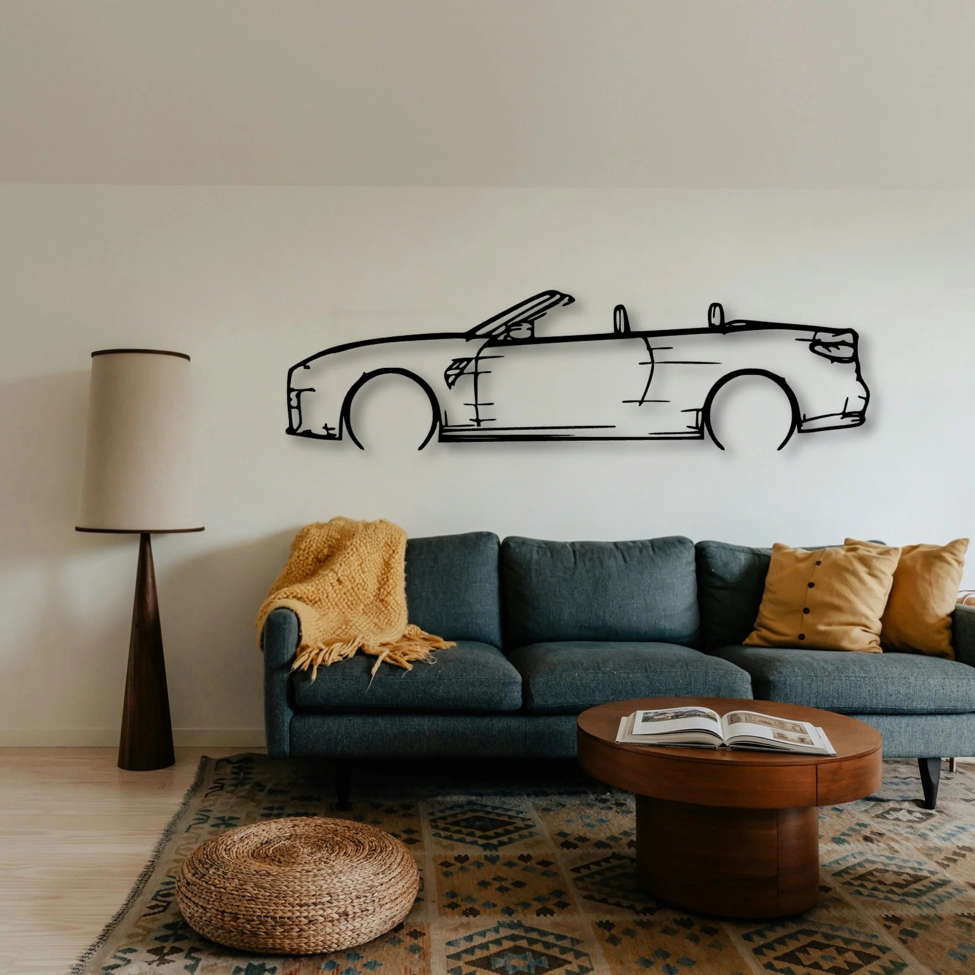 M4 2023 Convertible Classic Silhouette Metal Wall Art - Tinvibe