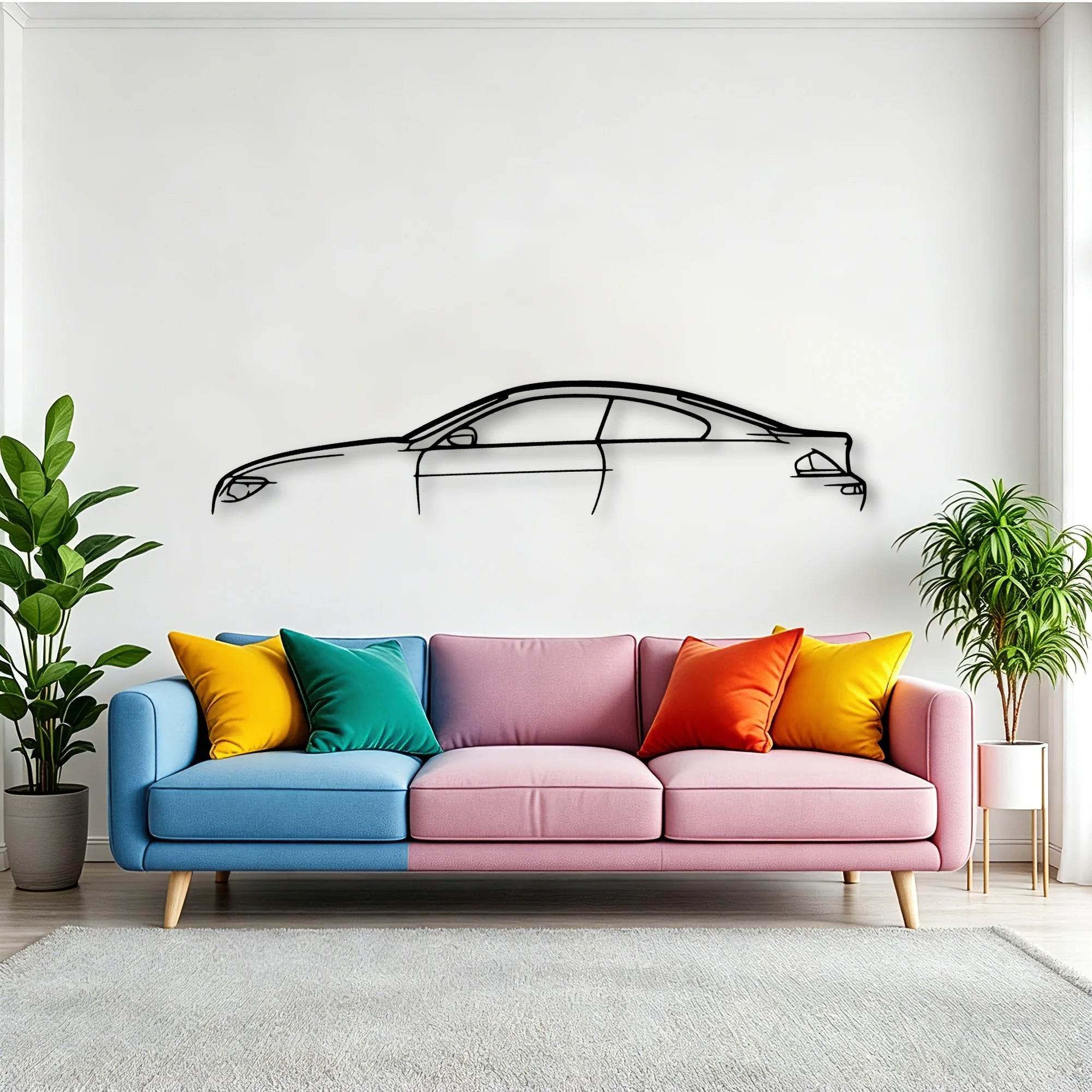 M6 E63 Classic Silhouette Metal Wall Art - Tinvibe