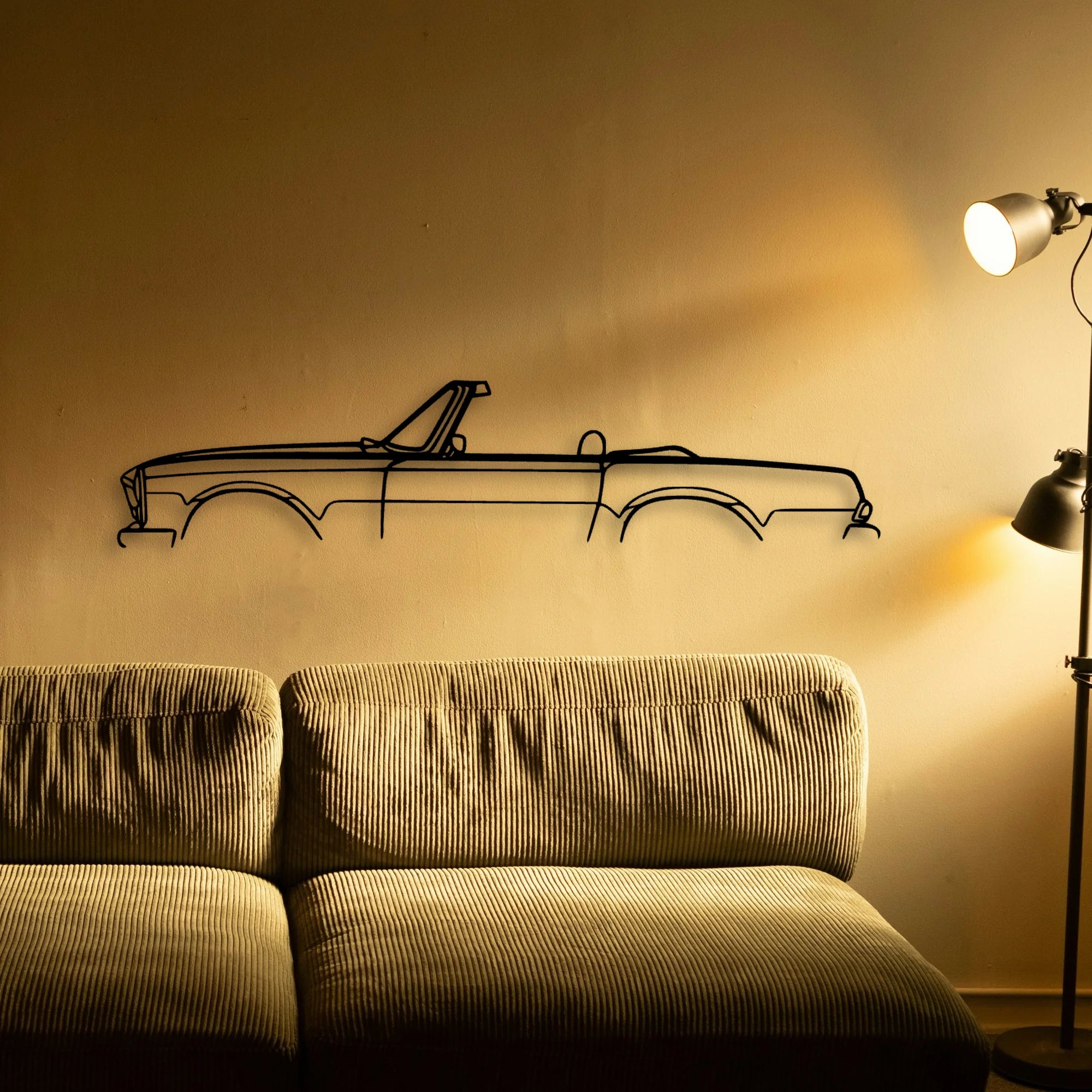 Mercedes SL Pagoda Classic Silhouette Metal Wall Art - Tinvibe