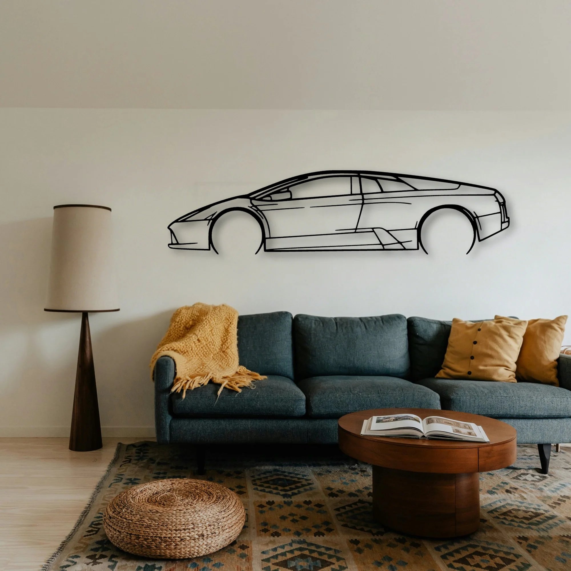 Murcielago 2 Classic Silhouette Metal Wall Art - Tinvibe