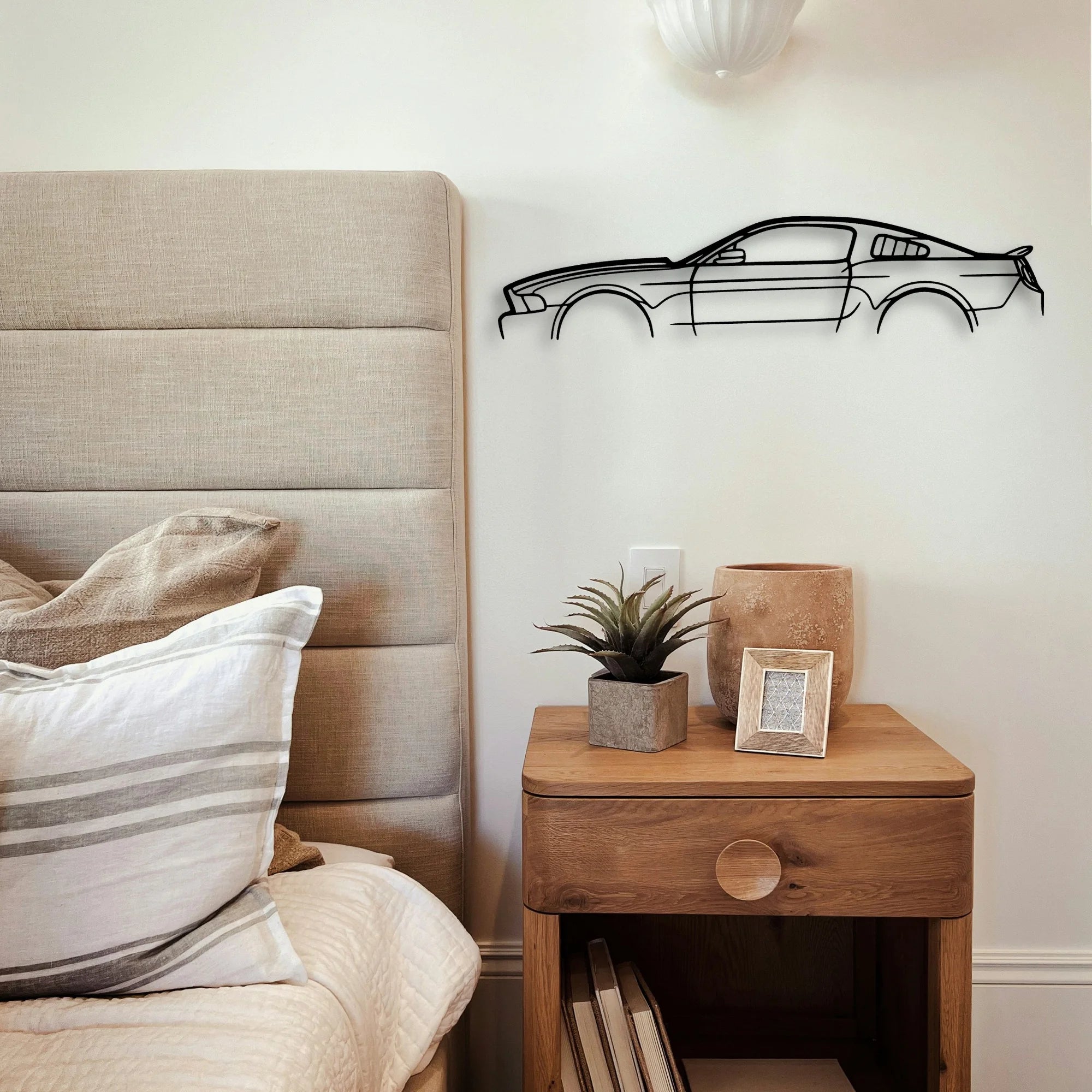 Mustang GT500 2010 Classic Silhouette Metal Wall Art - Tinvibe