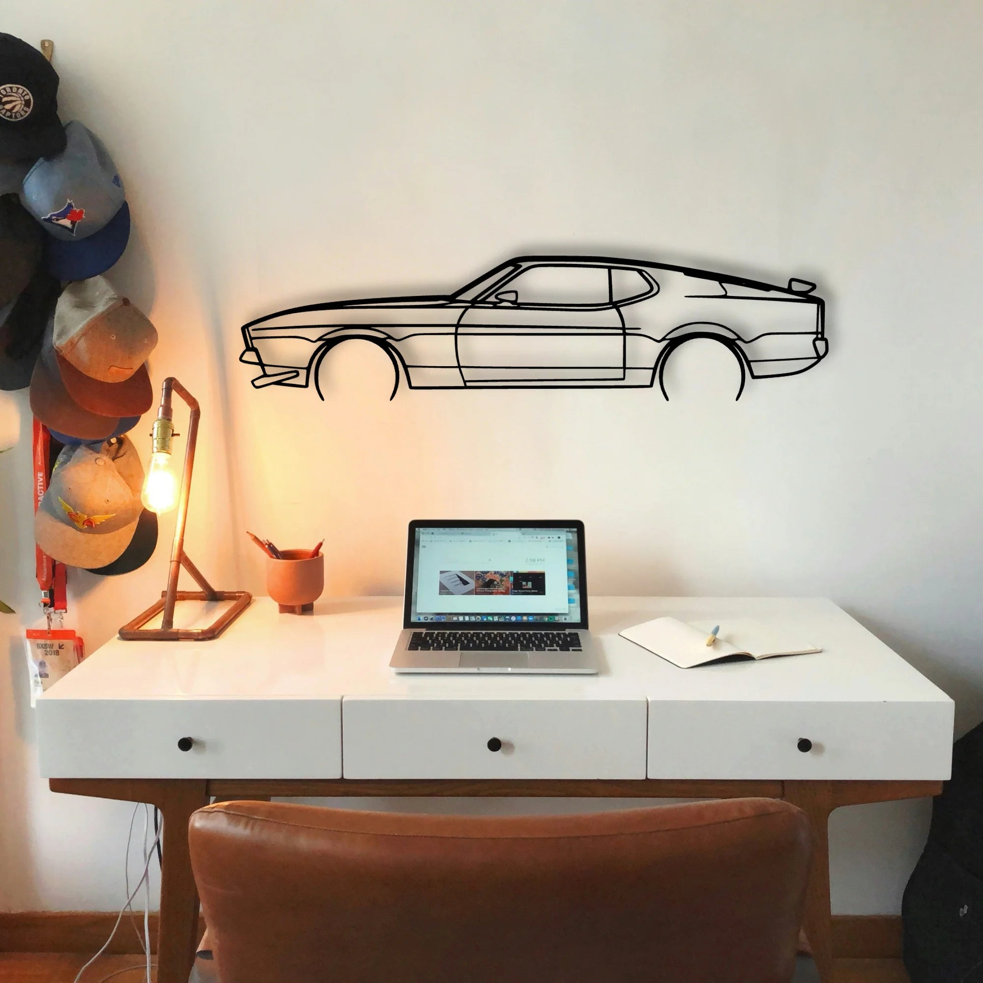 Mustang Mach 1 2 Classic Silhouette Metal Wall Art - Tinvibe