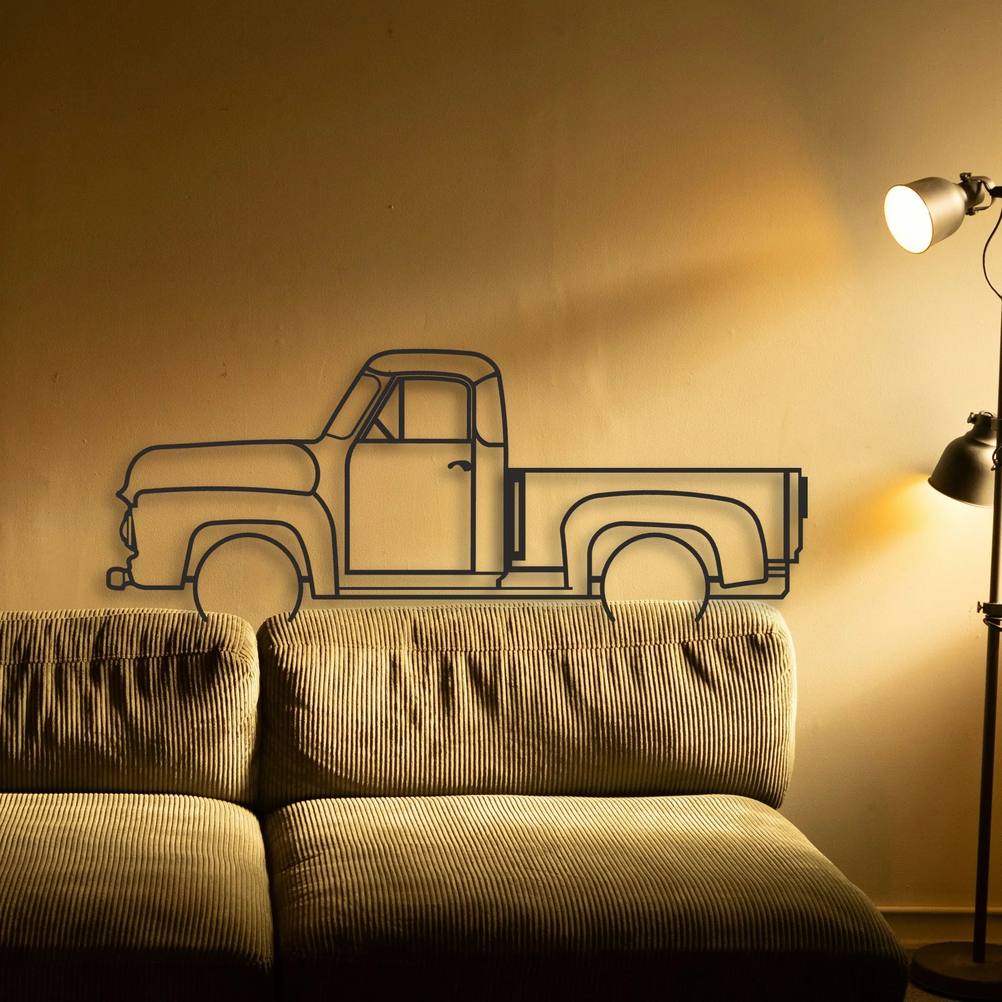 OLD TRUCK Classic Silhouette Metal Wall Art - Tinvibe