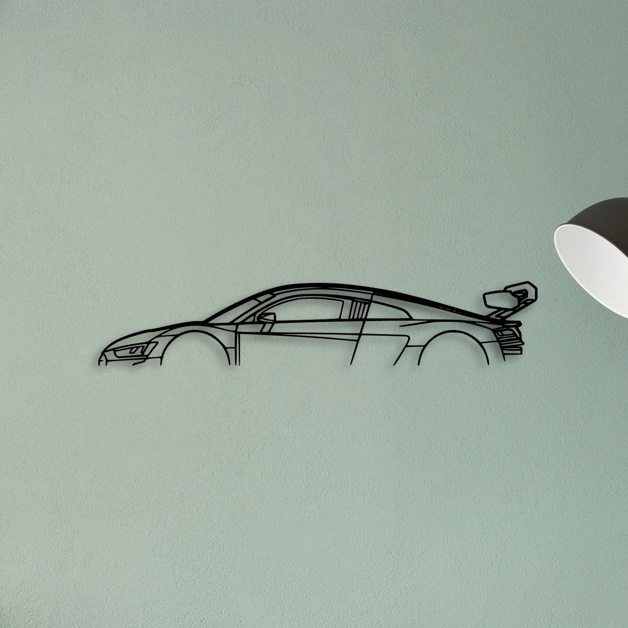 R8 LMS 2022 Classic Silhouette Metal Wall Art - Tinvibe