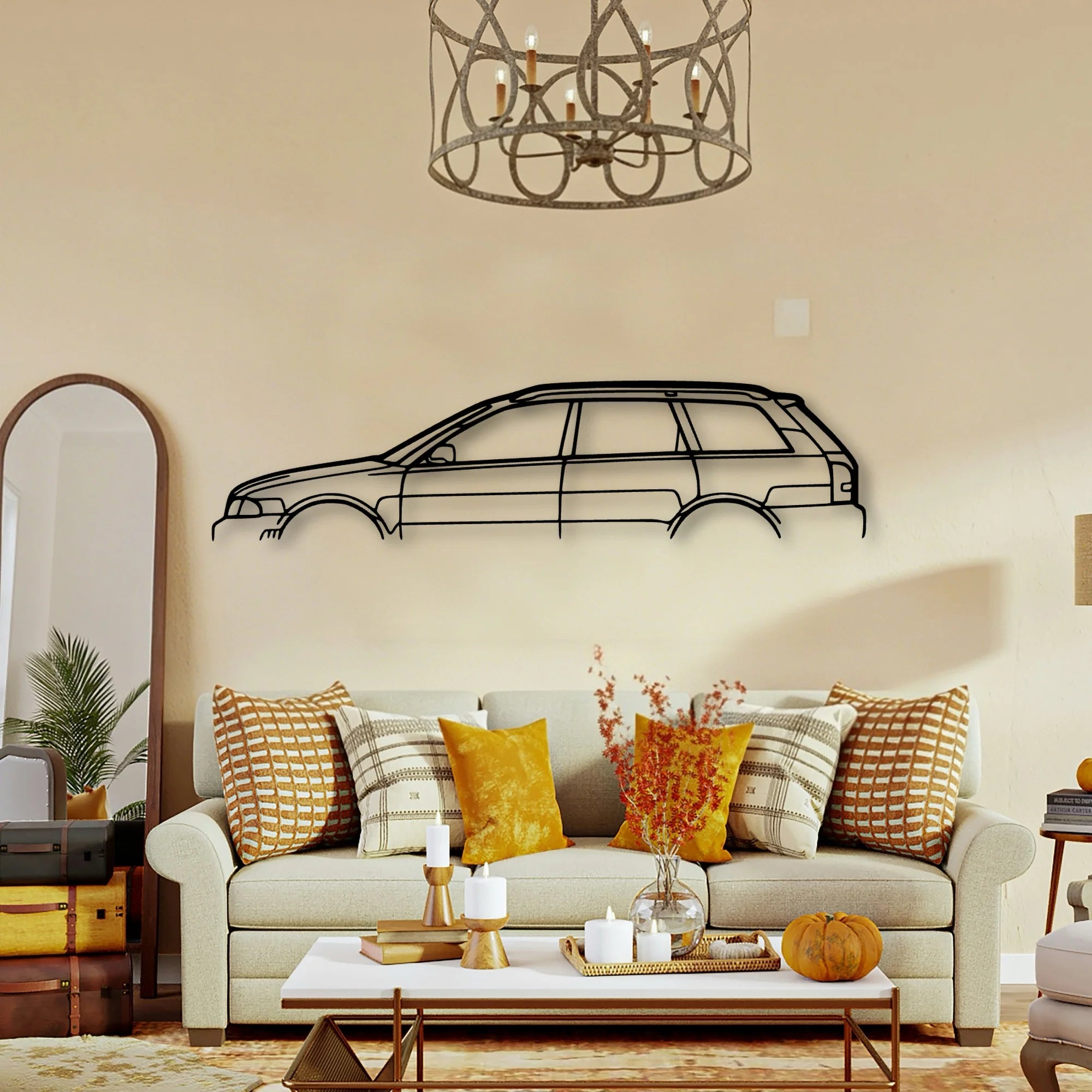RS4 B5 2001 Classic Silhouette Metal Wall Art - Tinvibe