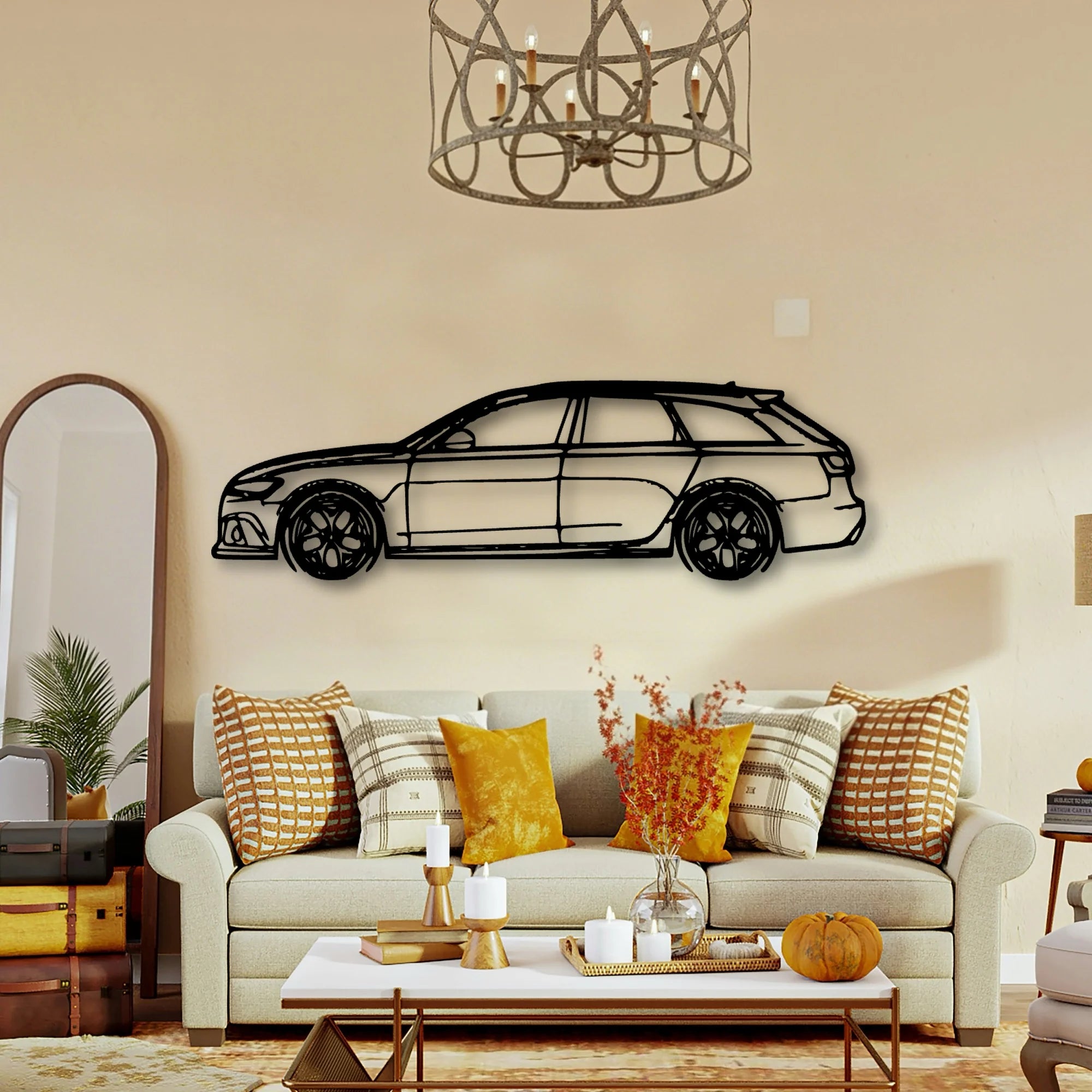 RS6 C7 Classic Silhouette Metal Wall Art - Tinvibe