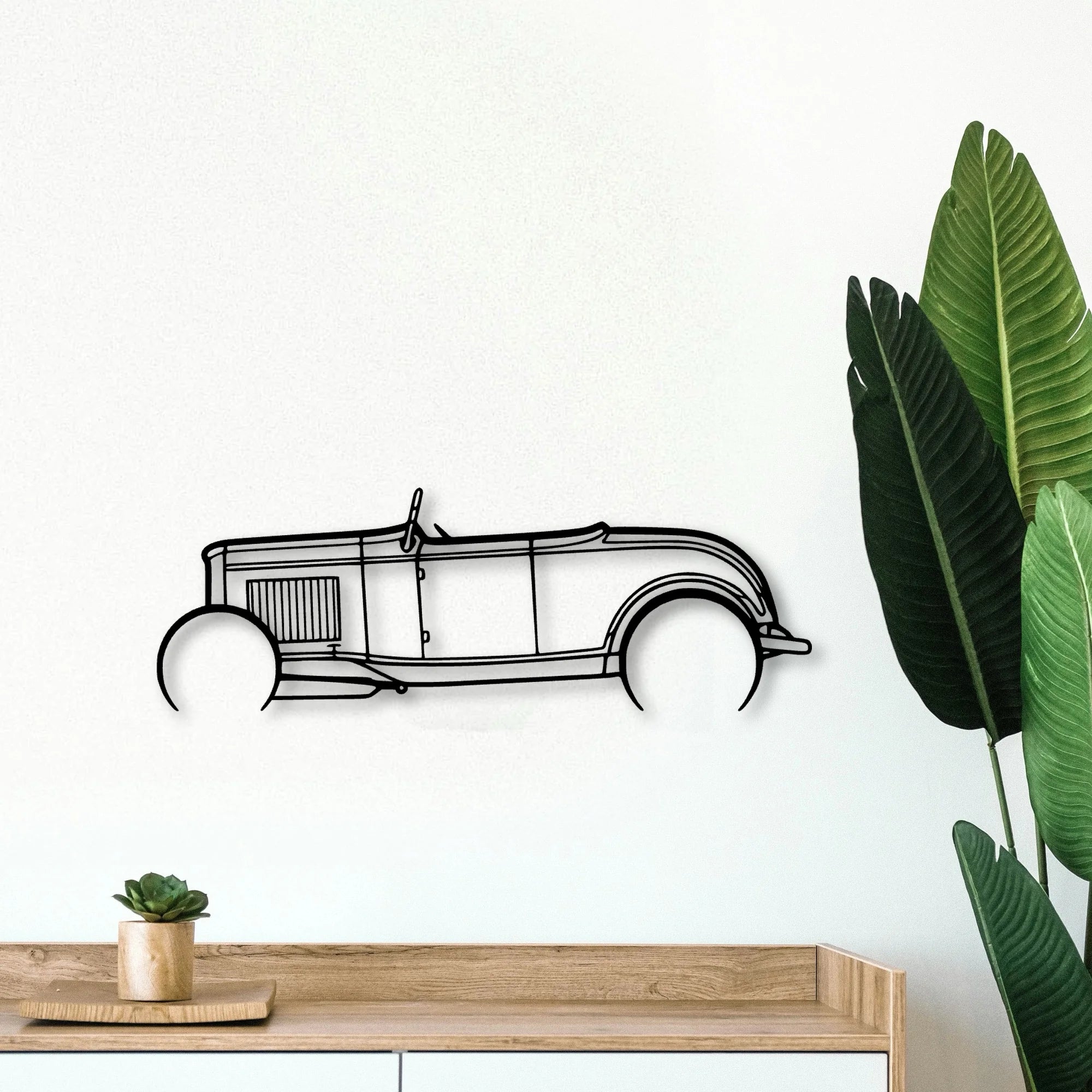 Roadster 1932 3 Classic Silhouette Metal Wall Art - Tinvibe