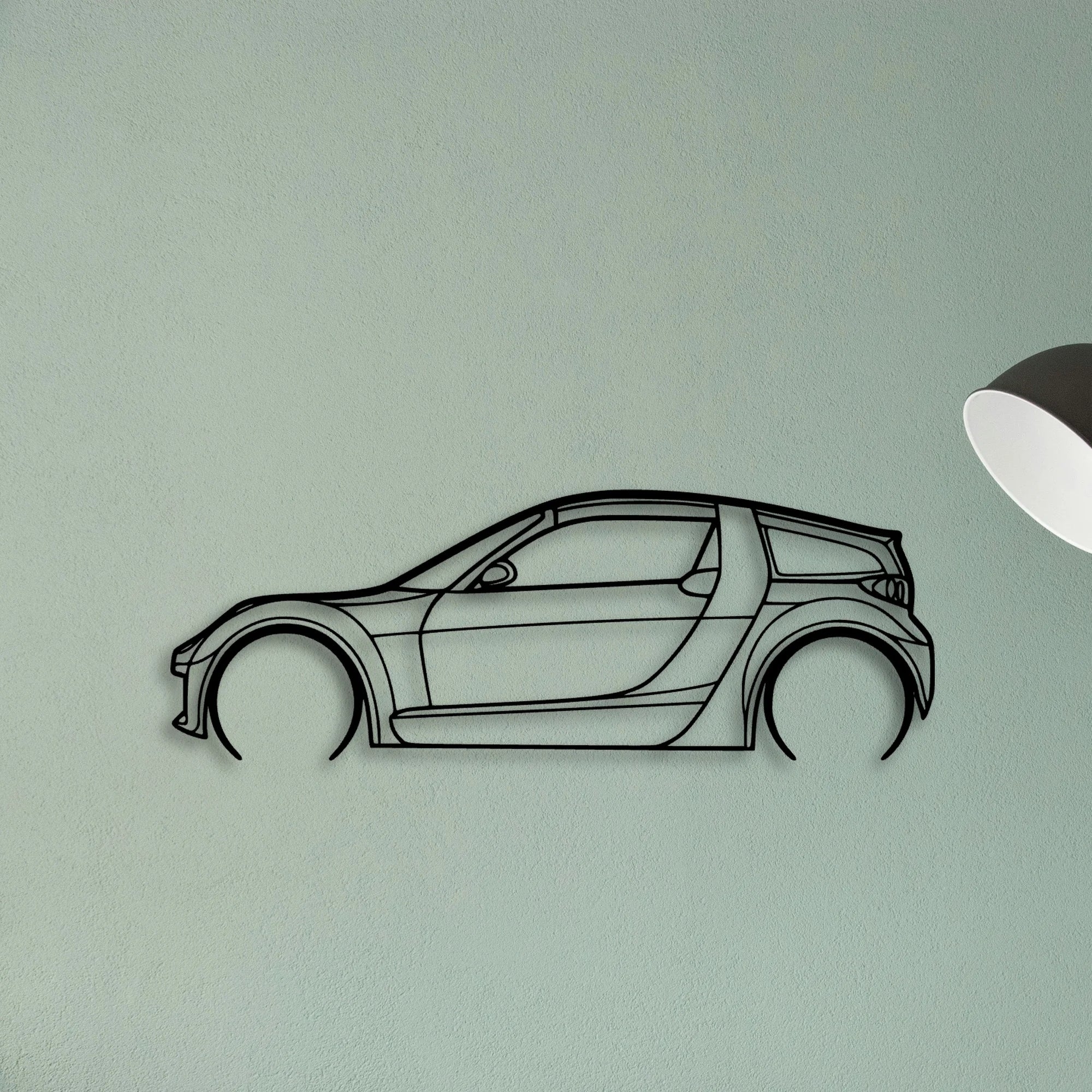 Roadster 2004 Classic Silhouette Metal Wall Art - Tinvibe