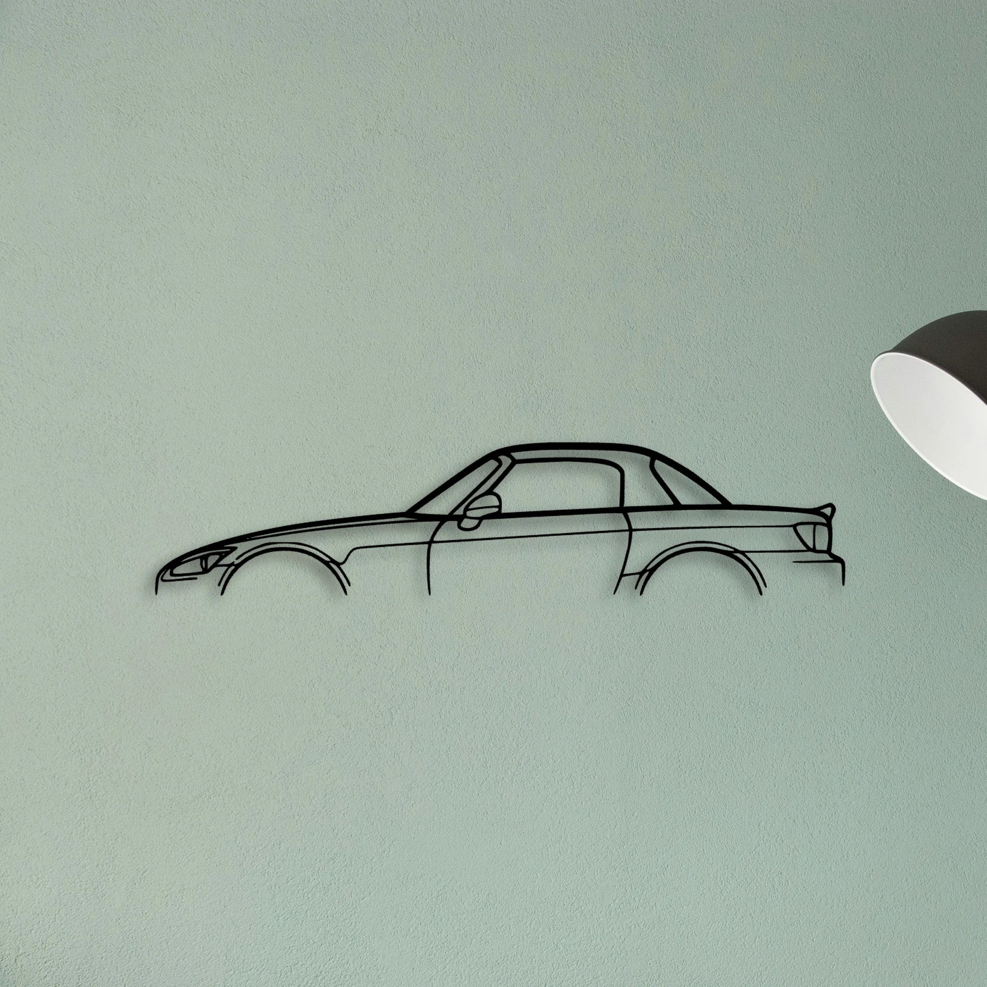 S2000 Hardtop 2003 Classic Silhouette Metal Wall Art - Tinvibe