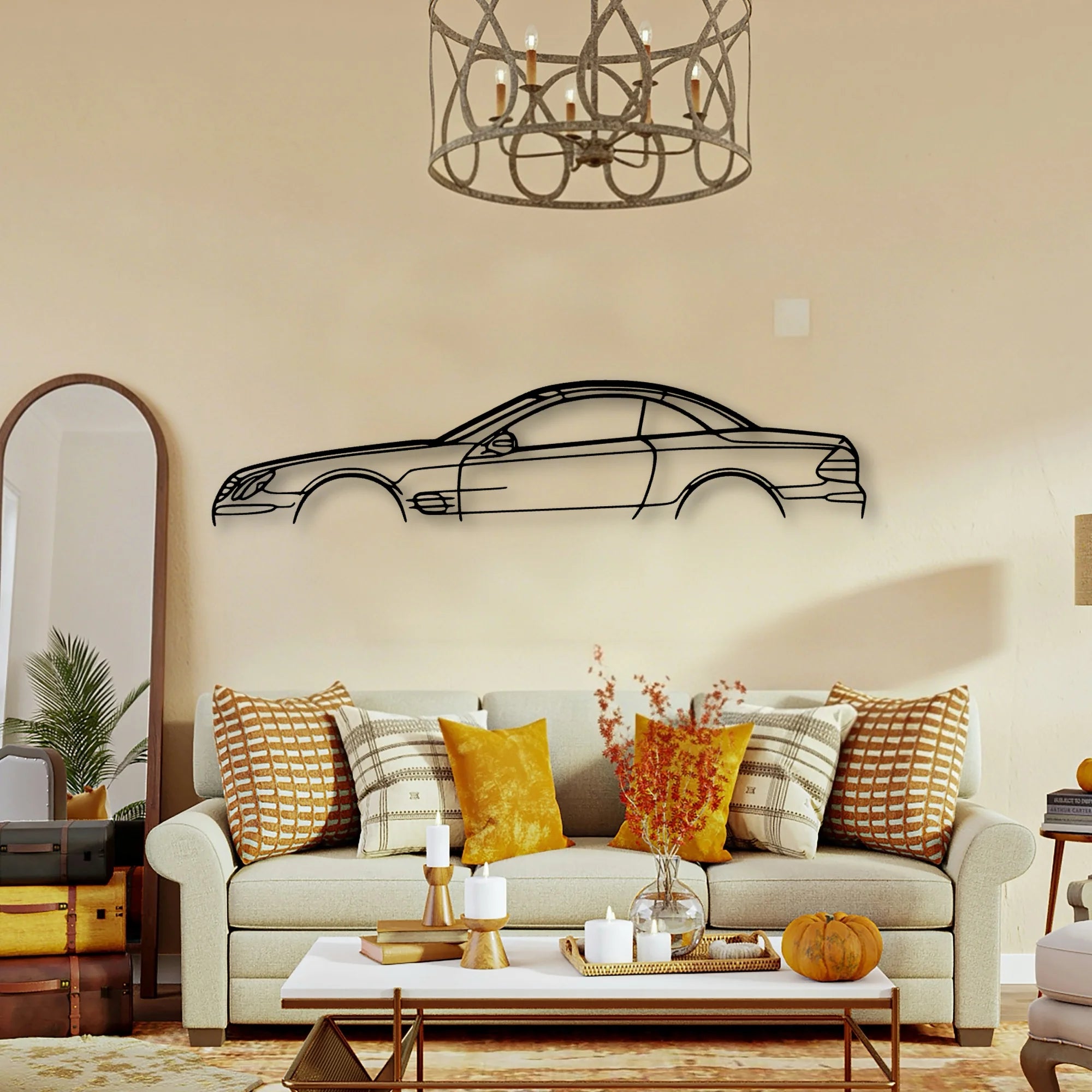 SL55 2004 2 Classic Silhouette Metal Wall Art - Tinvibe