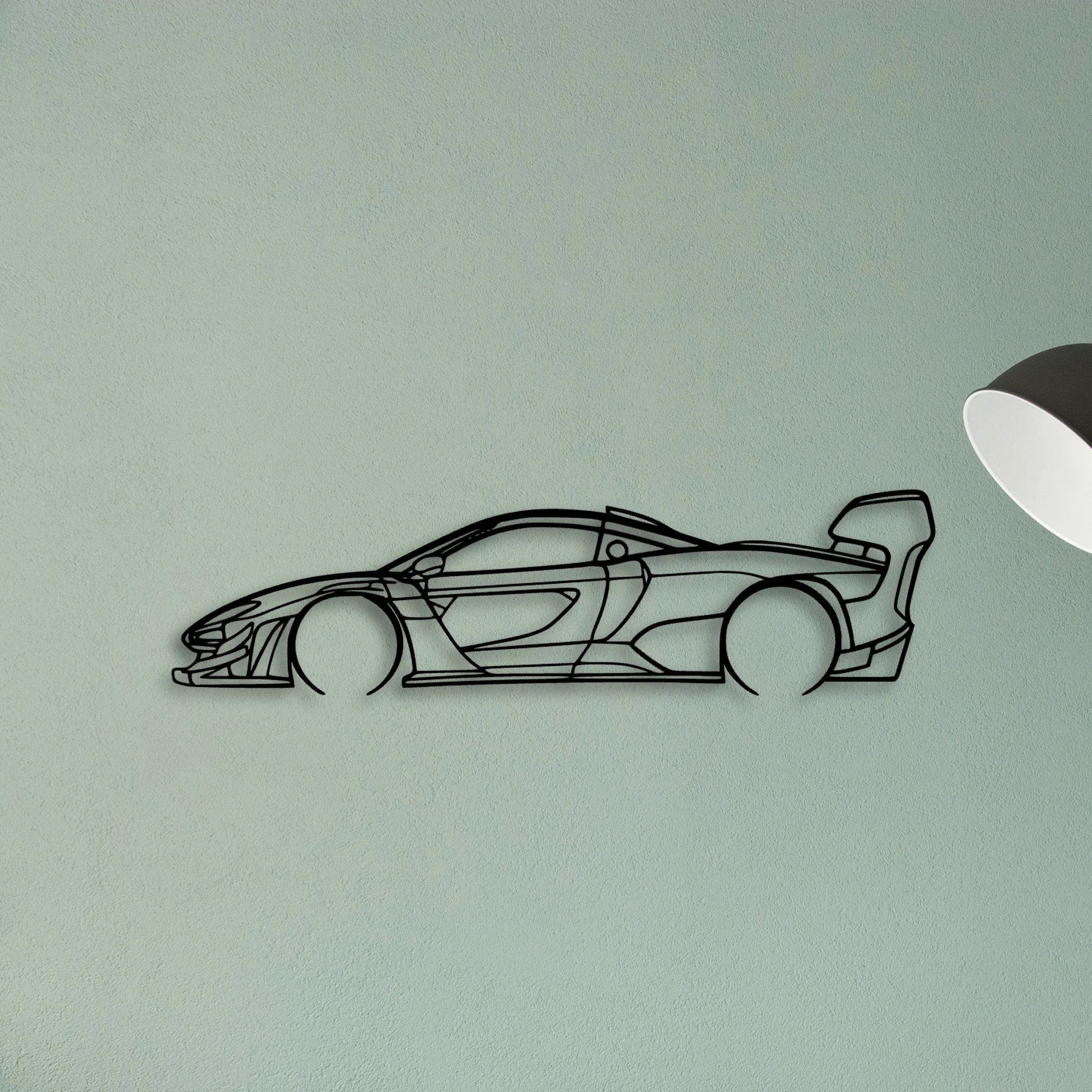 Senna GTR Classic Silhouette Metal Wall Art - Tinvibe