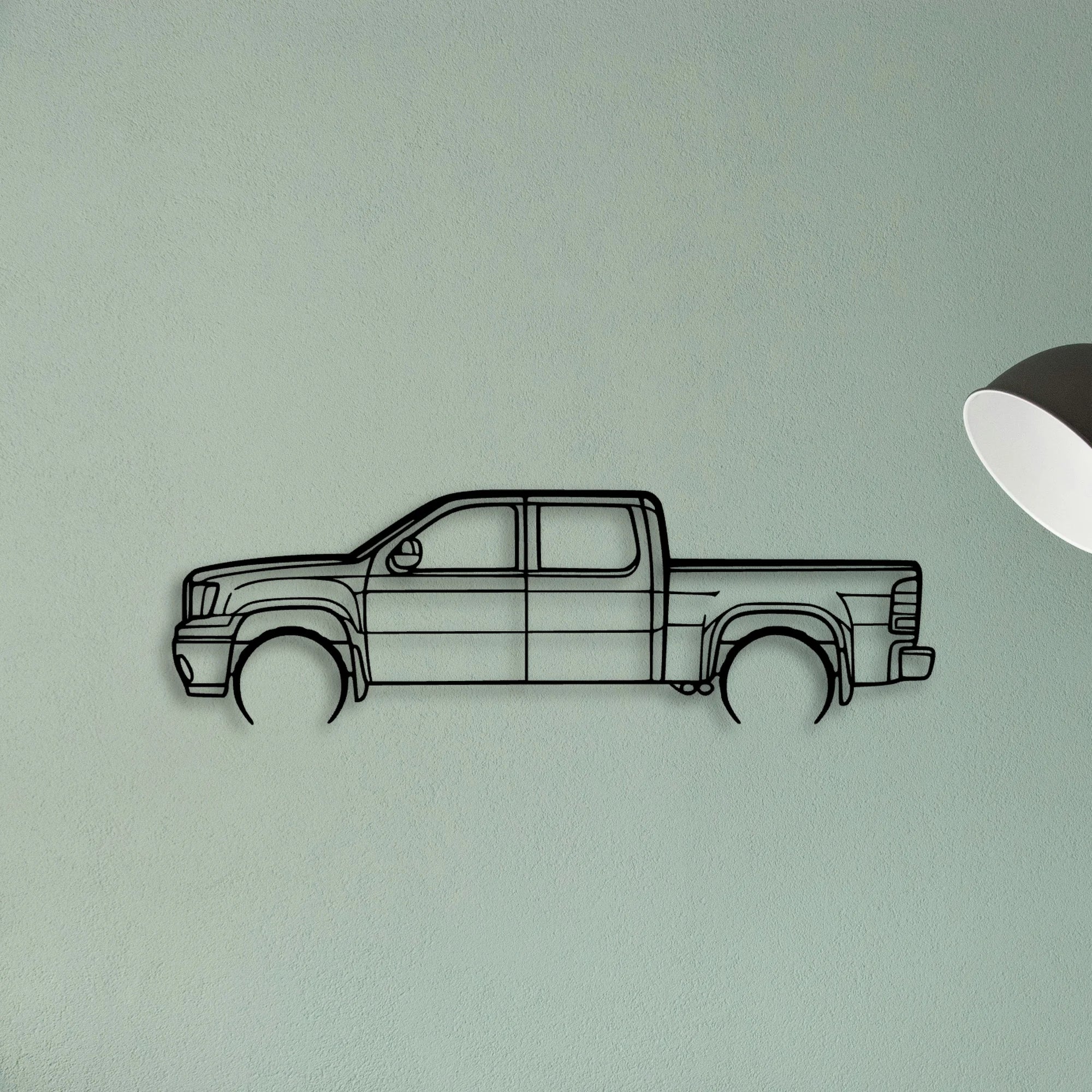 Sierra 1500 2013 Classic Silhouette Metal Wall Art - Tinvibe