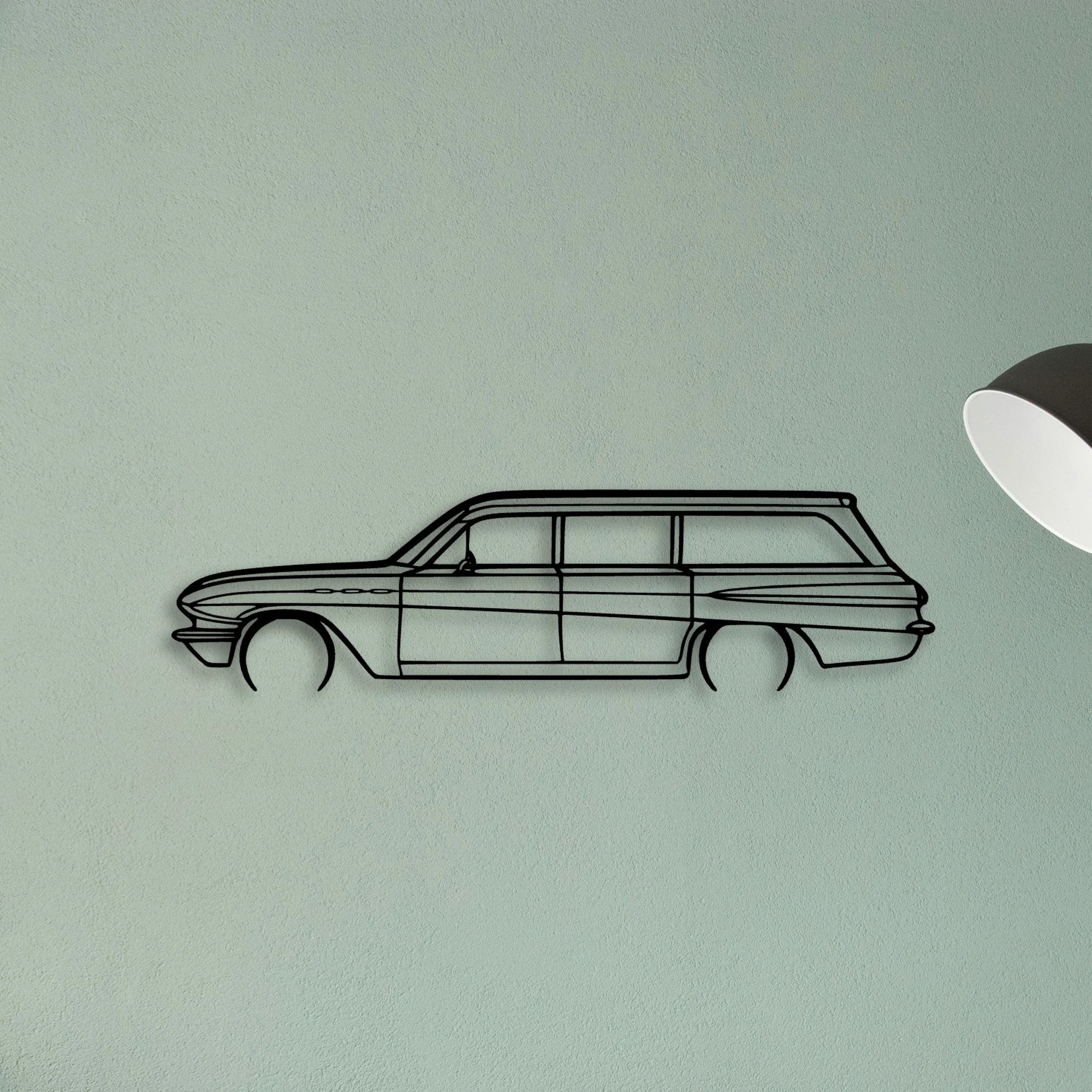 Special Wagon 1962 Classic Silhouette Metal Wall Art - Tinvibe