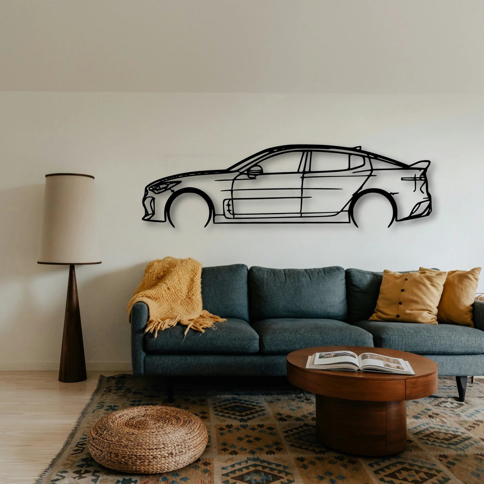 Stinger GT2 2022 Classic Silhouette Metal Wall Art - Tinvibe