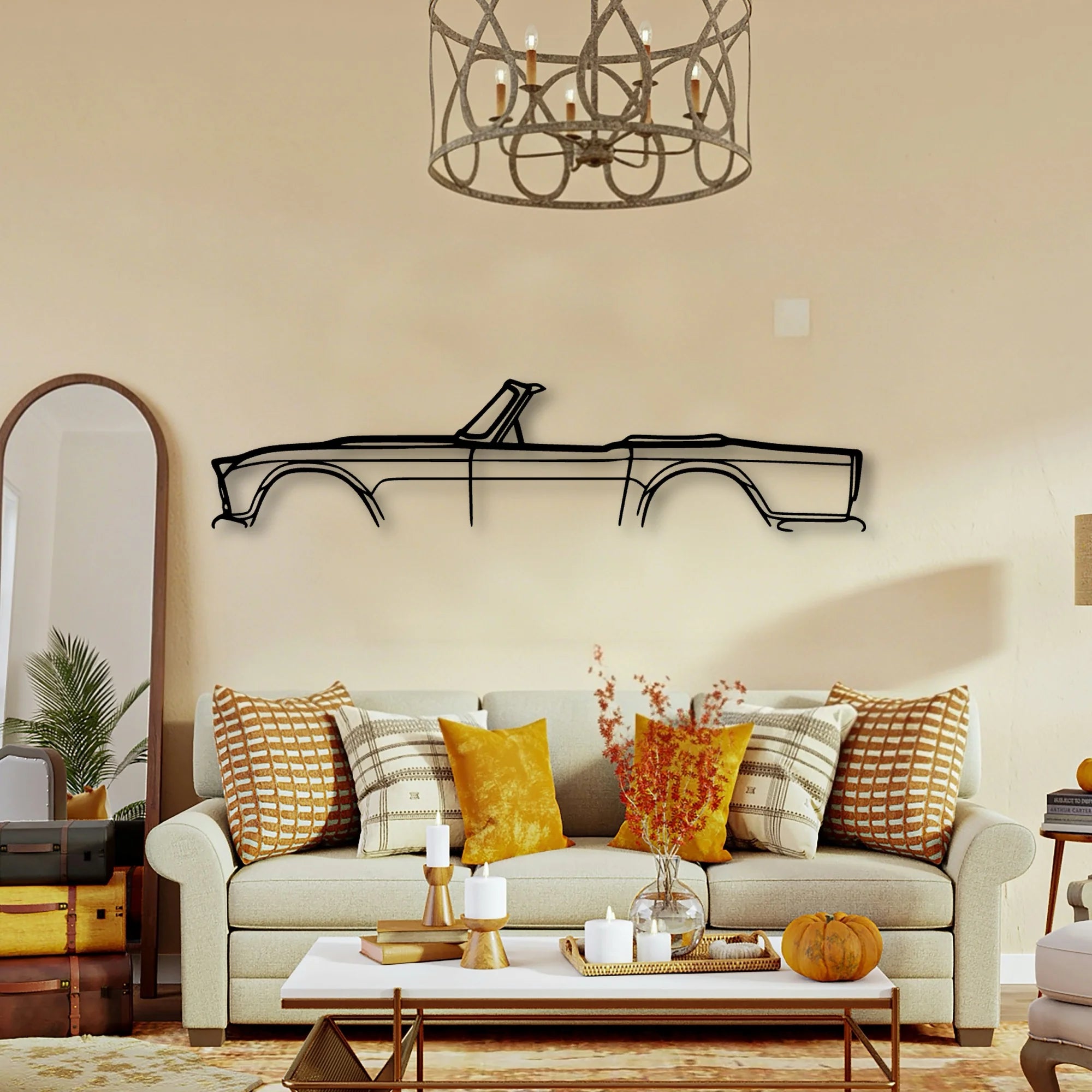 TR4 1965 Classic Silhouette Metal Wall Art - Tinvibe