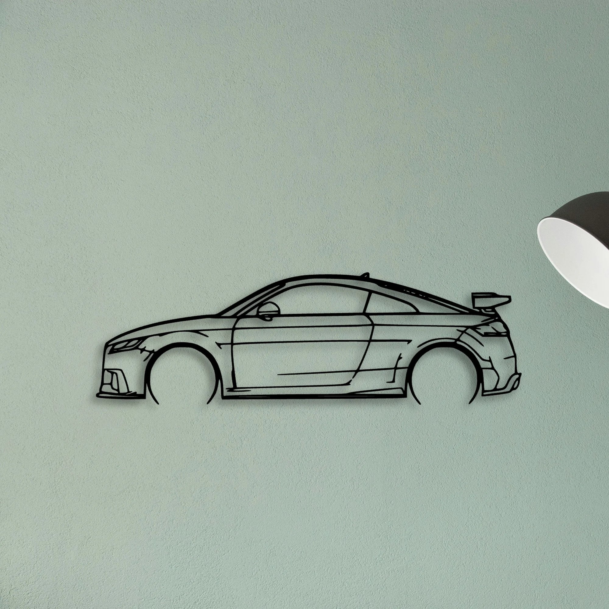 TT RS 2018 Classic Silhouette Metal Wall Art - Tinvibe