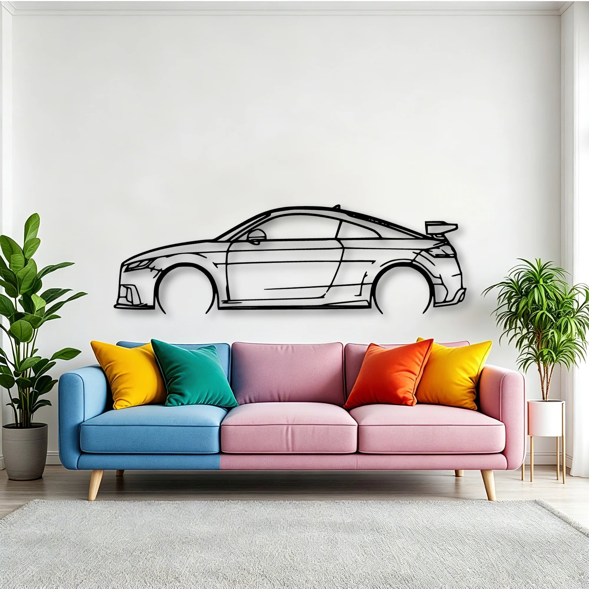 TT RS 2018 Classic Silhouette Metal Wall Art - Tinvibe
