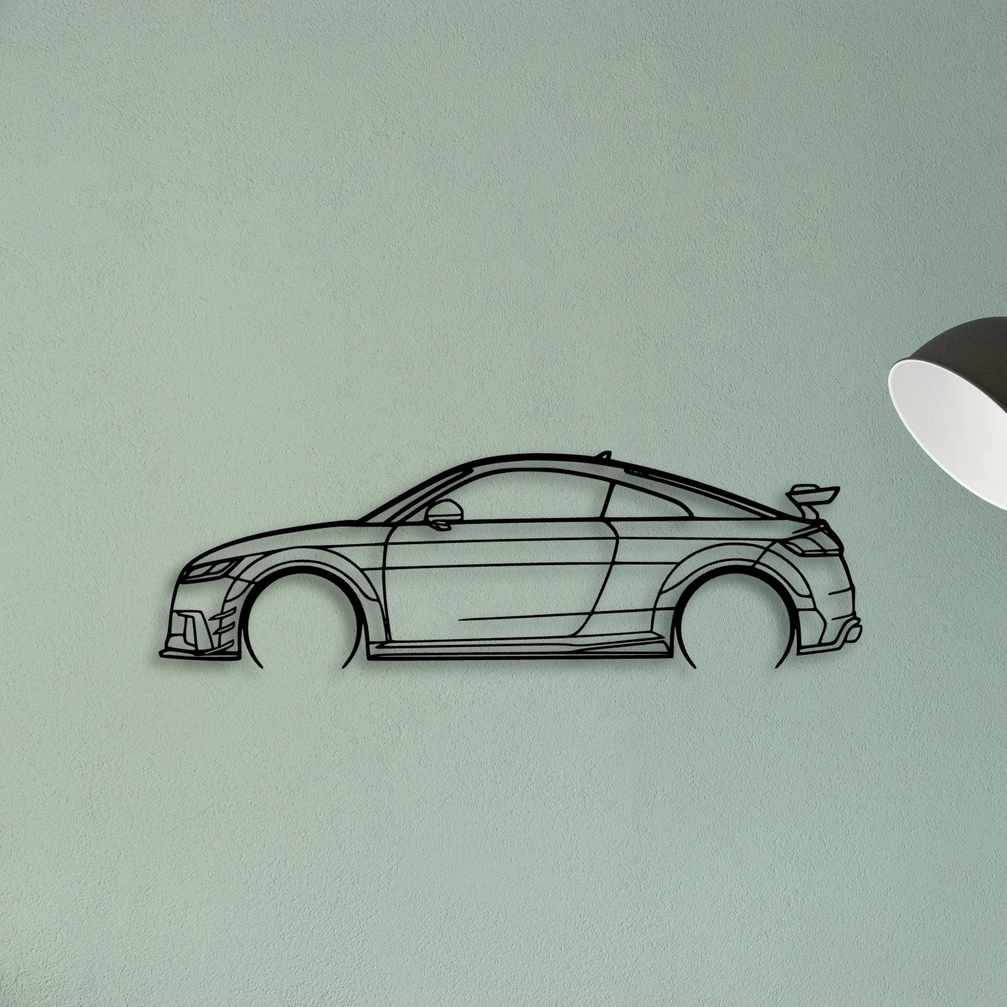TT RS 8S 2017 2 Classic Silhouette Metal Wall Art - Tinvibe