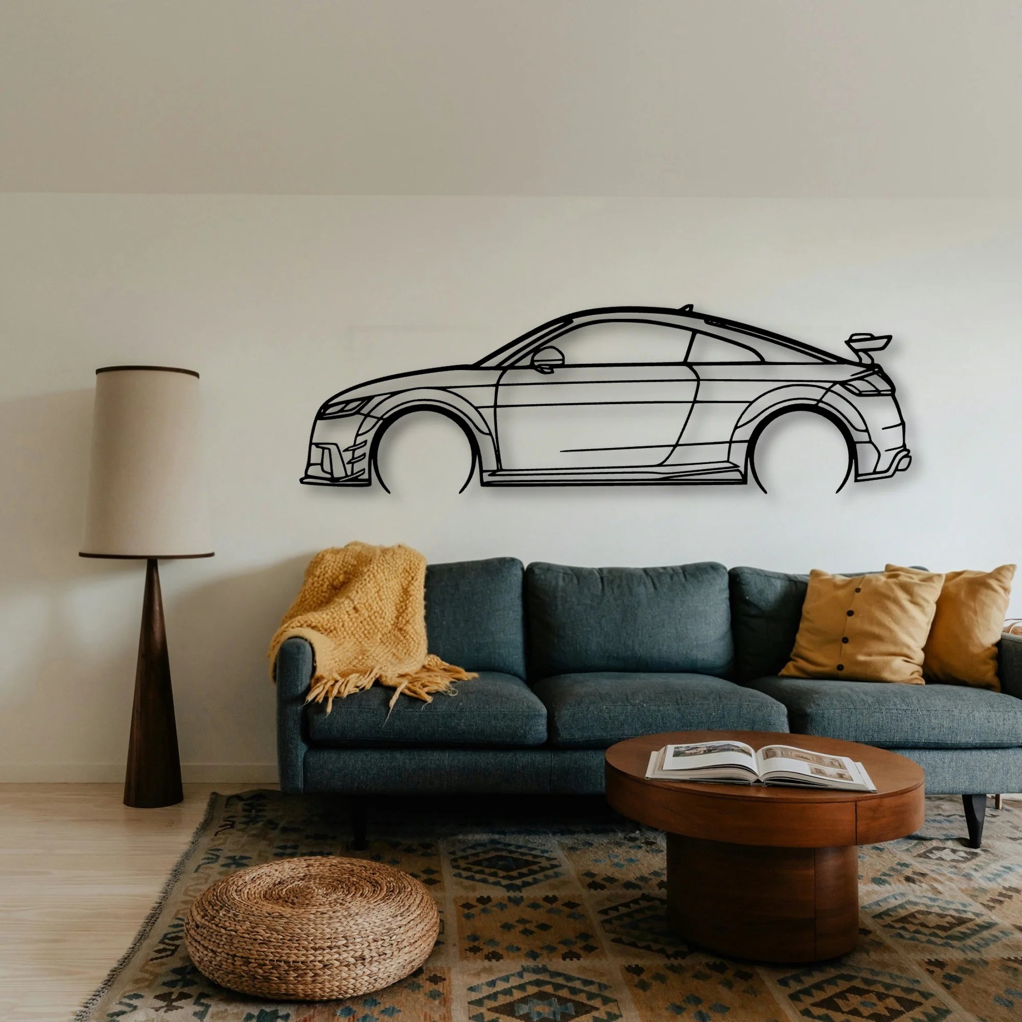 TT RS 8S 2017 2 Classic Silhouette Metal Wall Art - Tinvibe