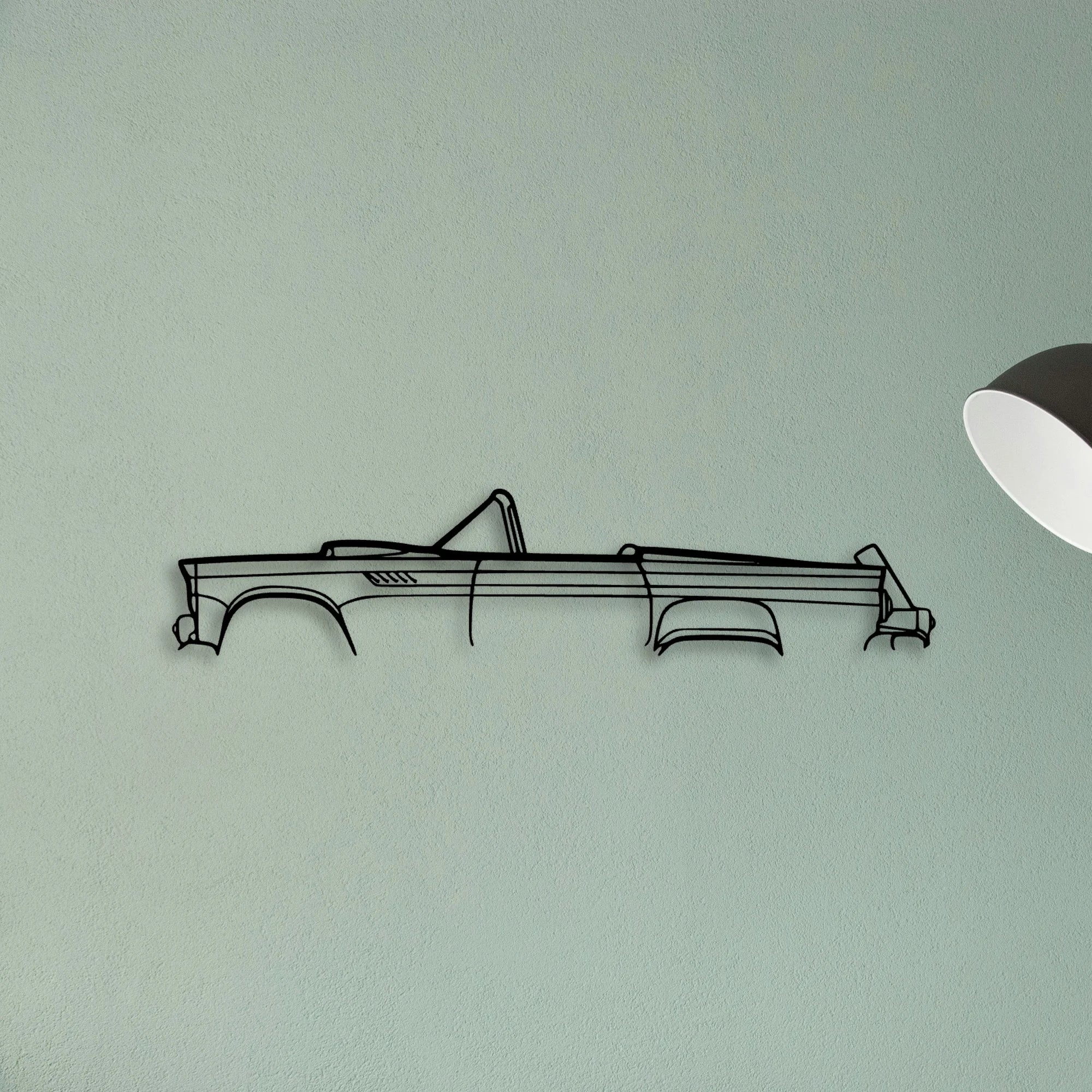 Thunderbird 1955 Classic Silhouette Metal Wall Art - Tinvibe