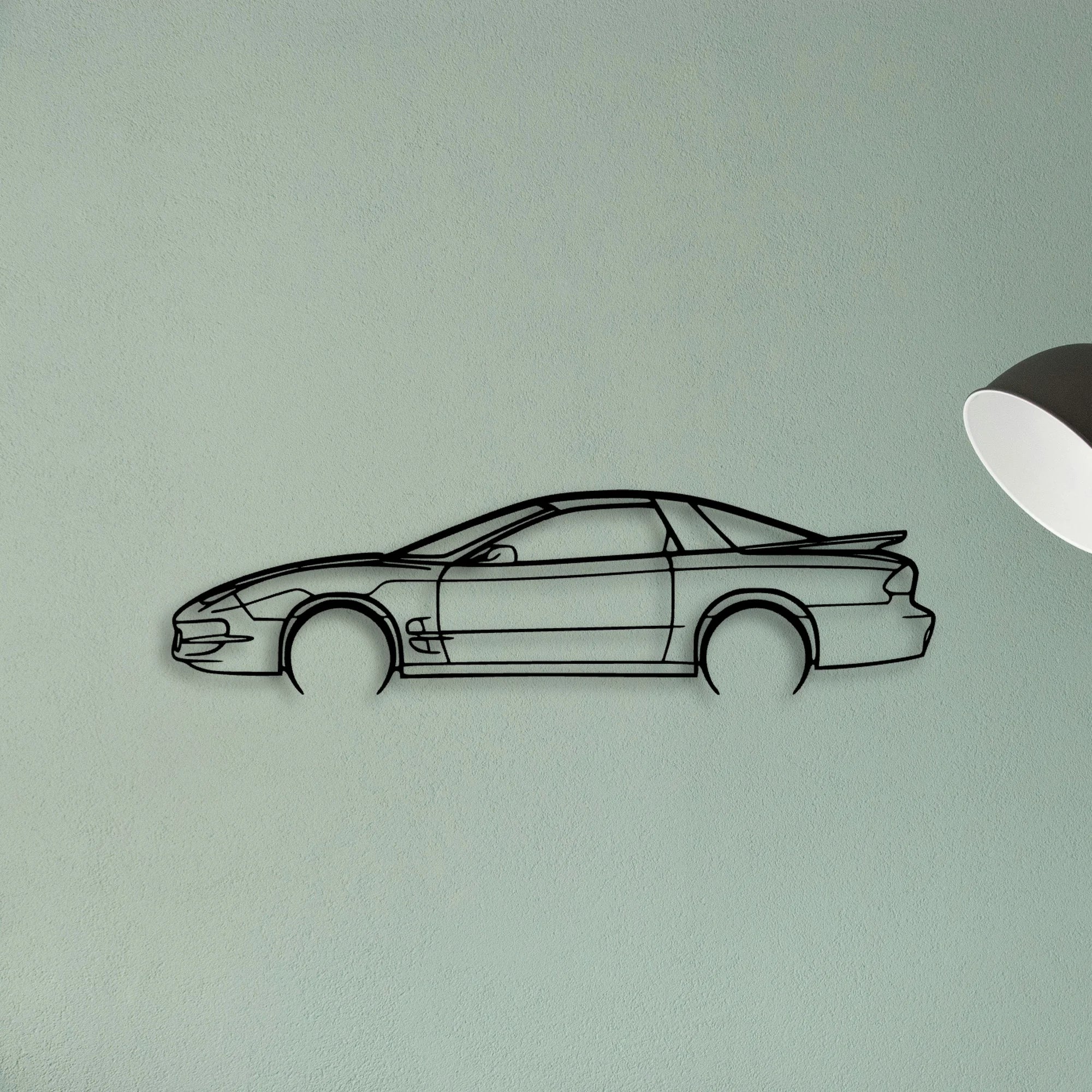 Trans AM 1998 Classic Silhouette Metal Wall Art - Tinvibe