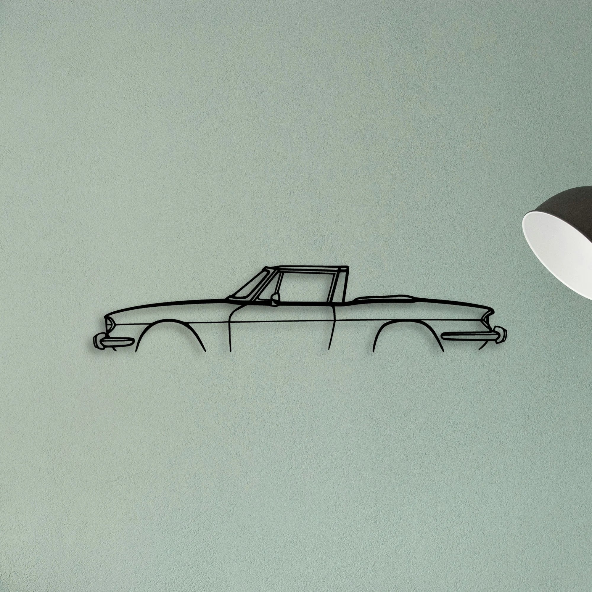 Triumph Stag 1972 Classic Silhouette Metal Wall Art - Tinvibe