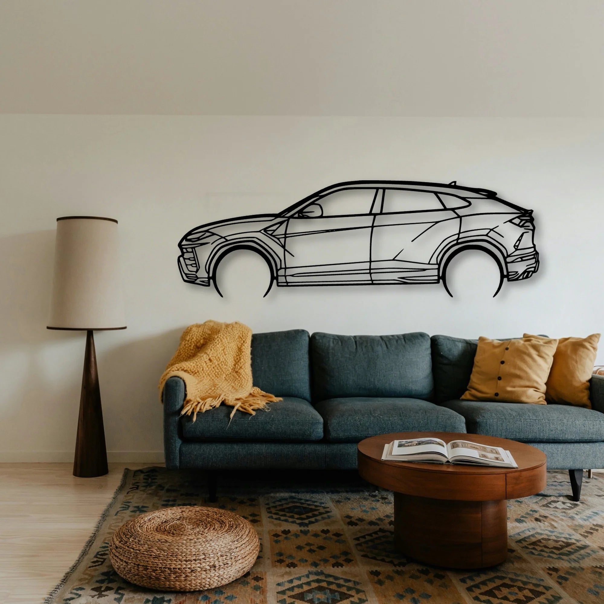 Urus 2 Classic Silhouette Metal Wall Art - Tinvibe