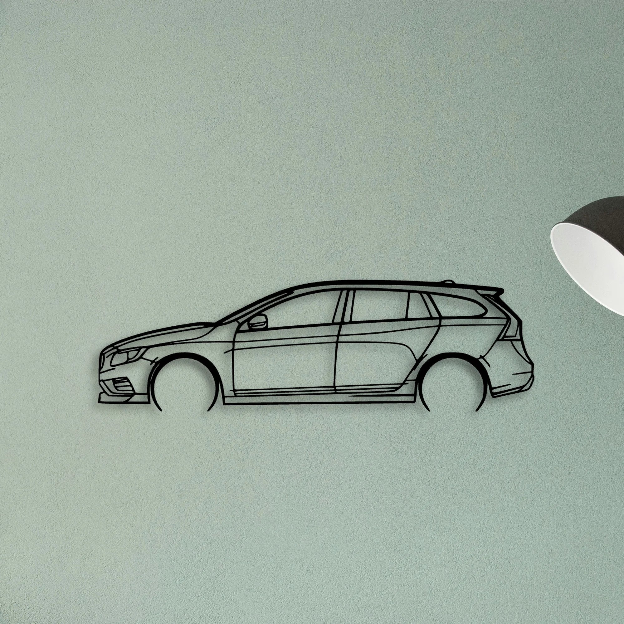 V60 Polestar Classic Silhouette Metal Wall Art - Tinvibe