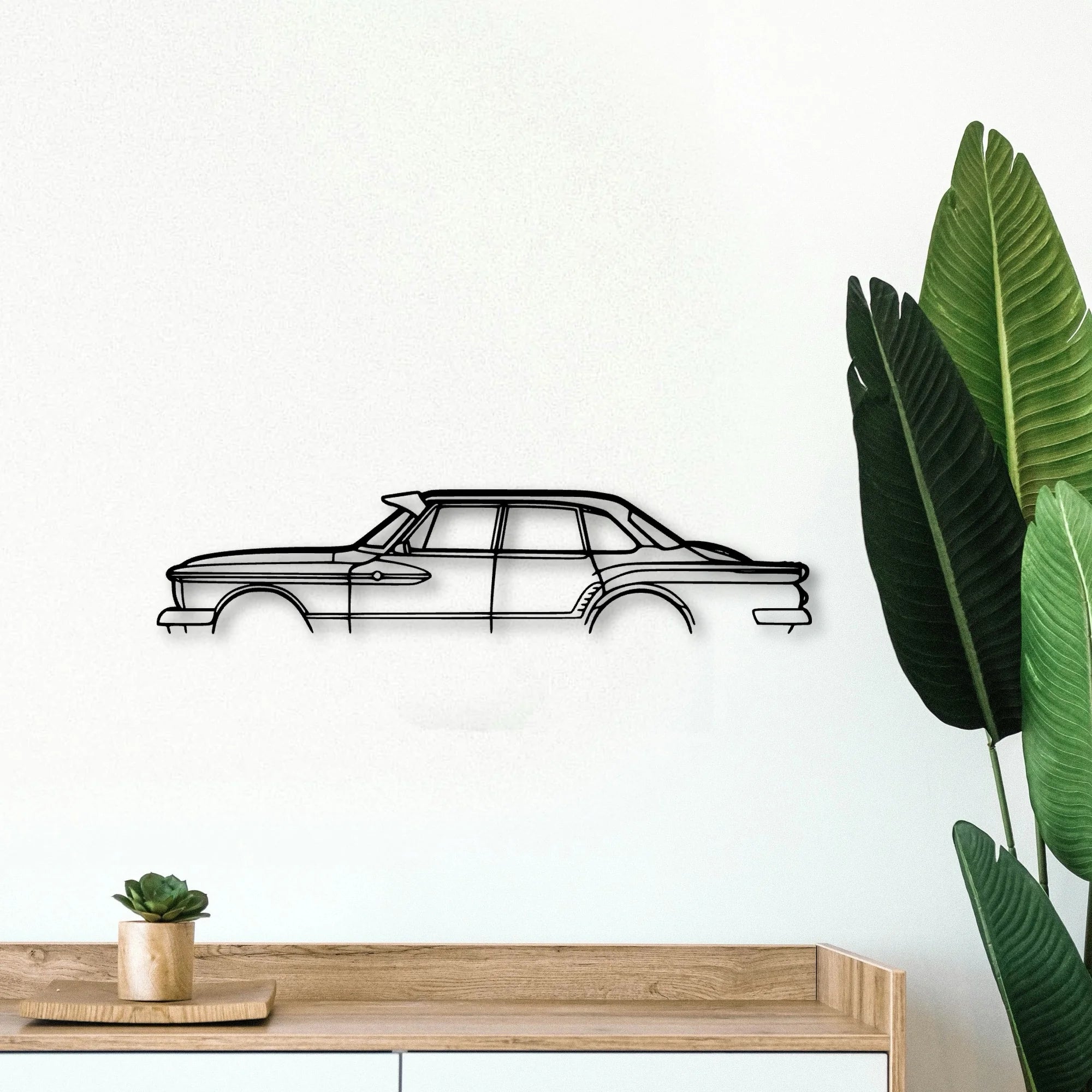 Valiant R 1962 Classic Silhouette Metal Wall Art - Tinvibe