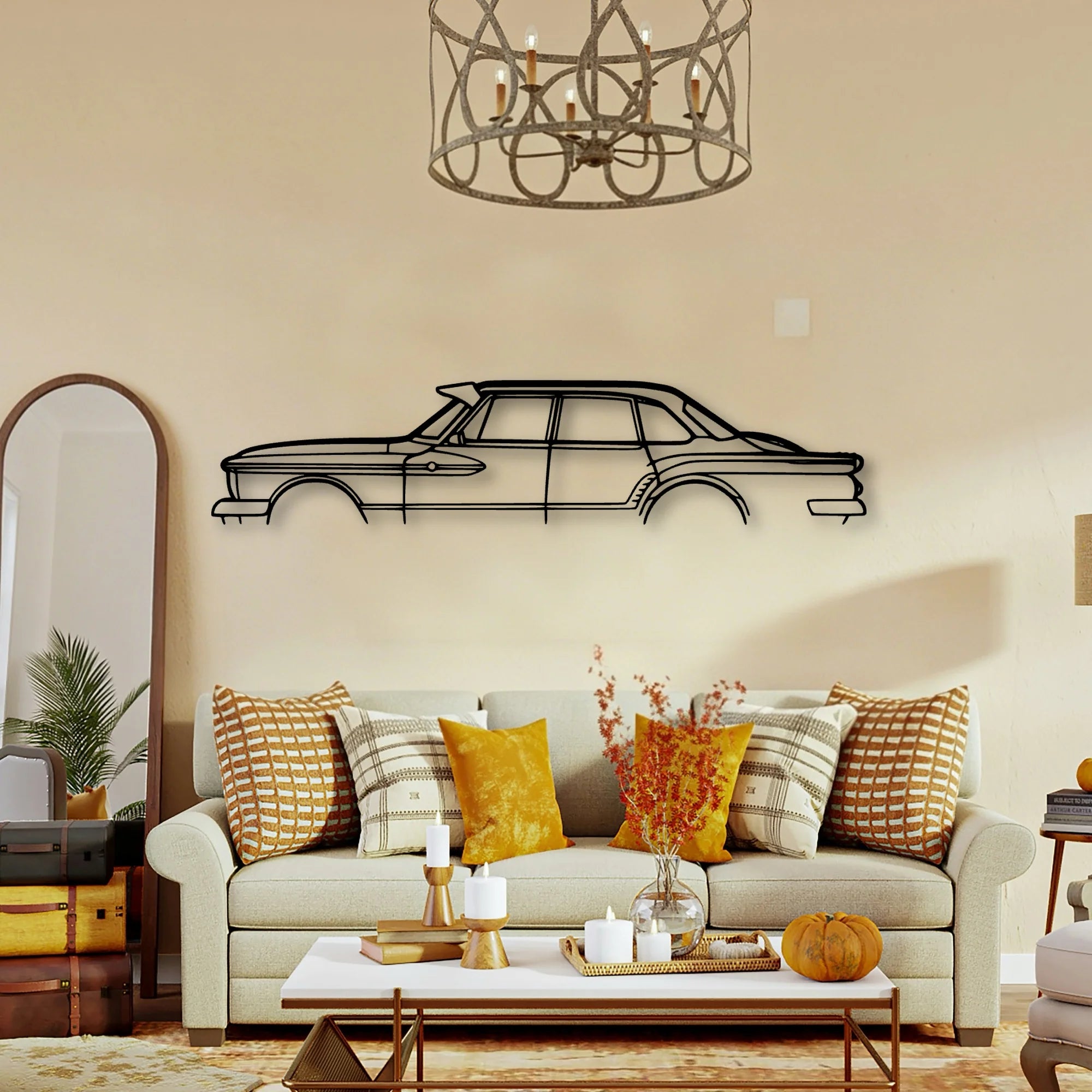 Valiant R 1962 Classic Silhouette Metal Wall Art - Tinvibe