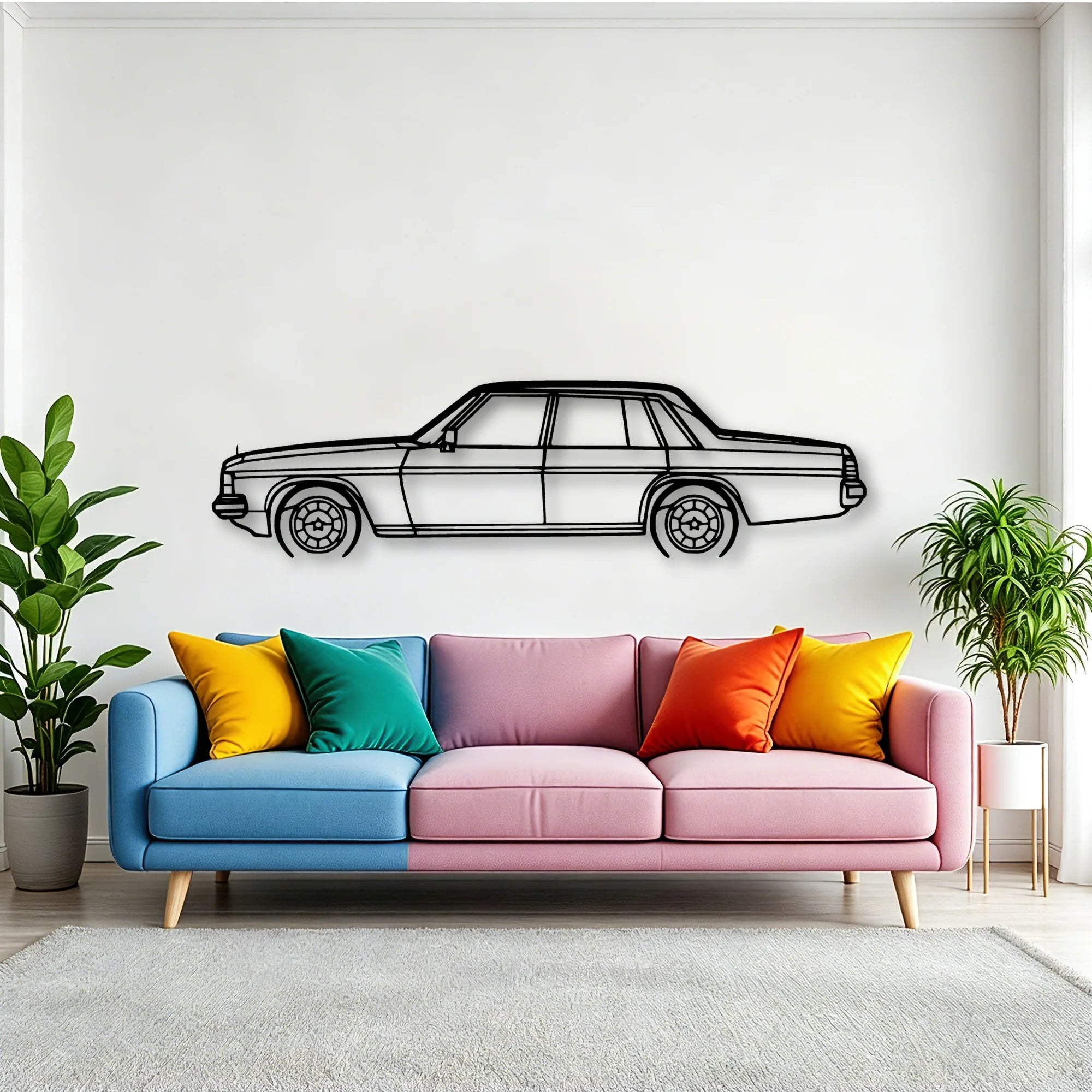 WB Caprice 1981 Classic Silhouette Metal Wall Art - Tinvibe