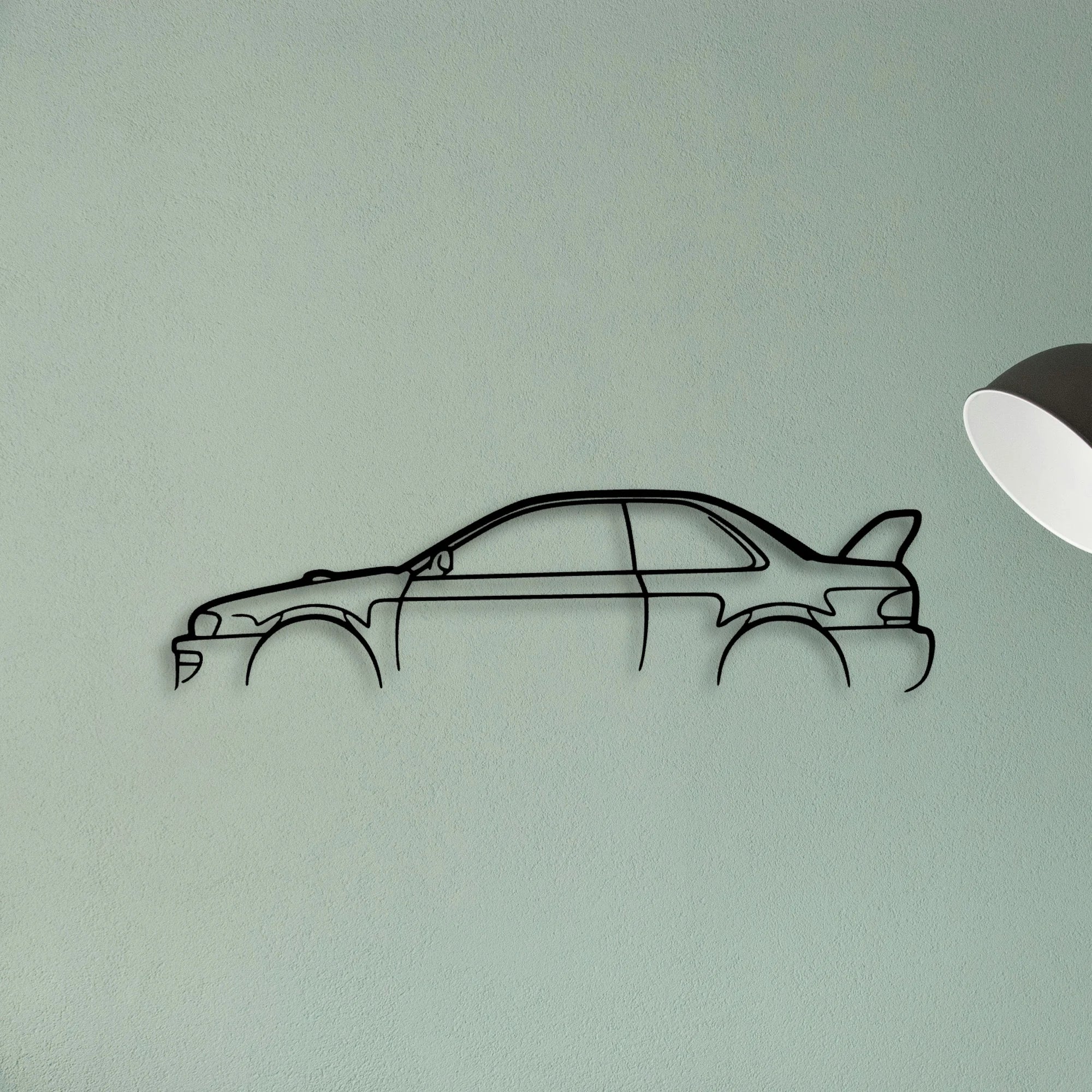 WRX STI B22 Classic Silhouette Metal Wall Art - Tinvibe