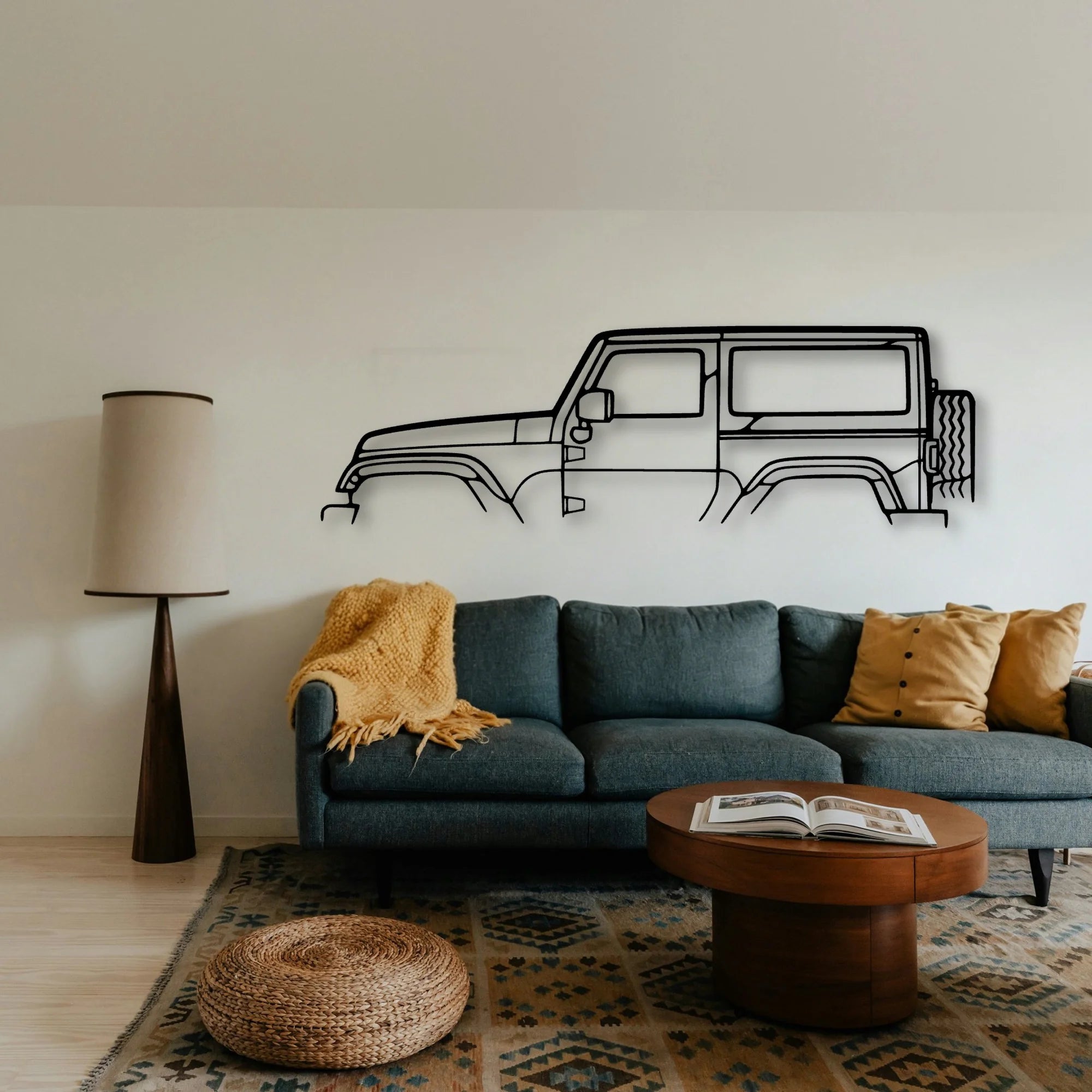 Wrangler 2013 Classic Silhouette Metal Wall Art - Tinvibe