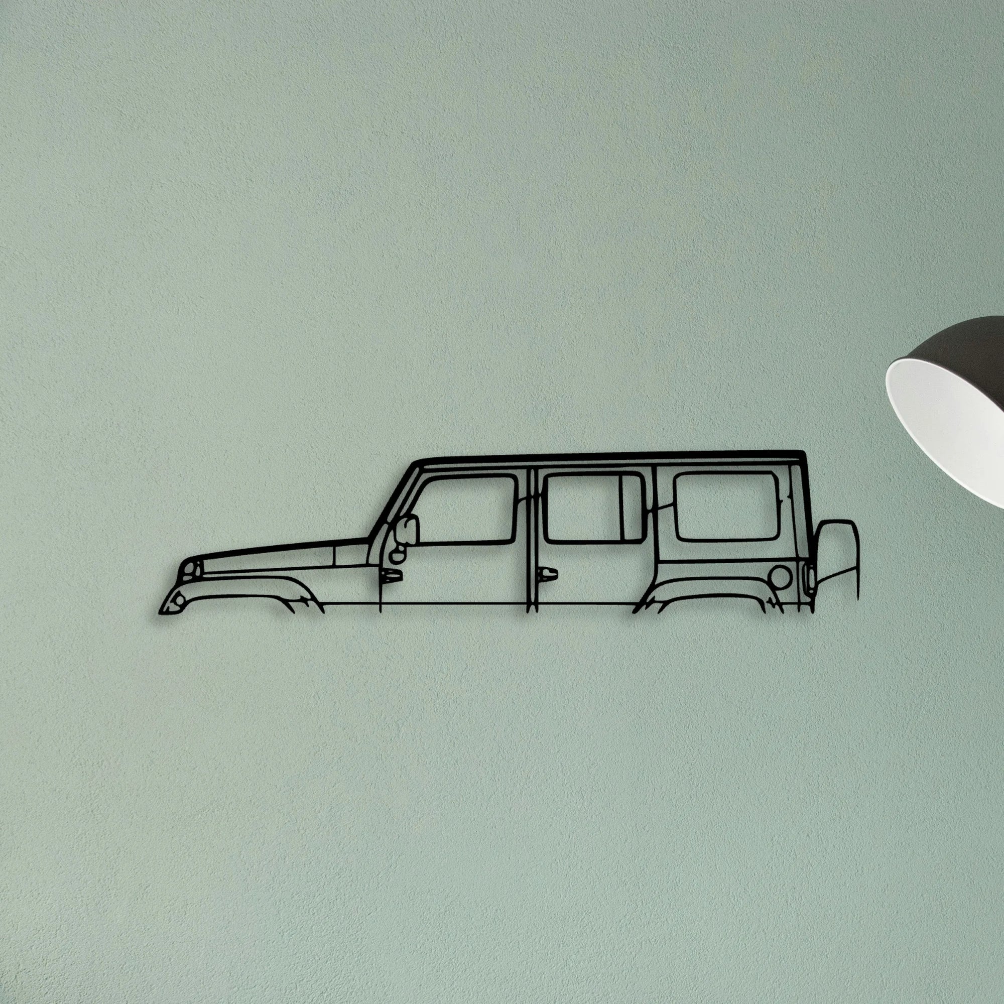 Wrangler 2016 Classic Silhouette Metal Wall Art - Tinvibe