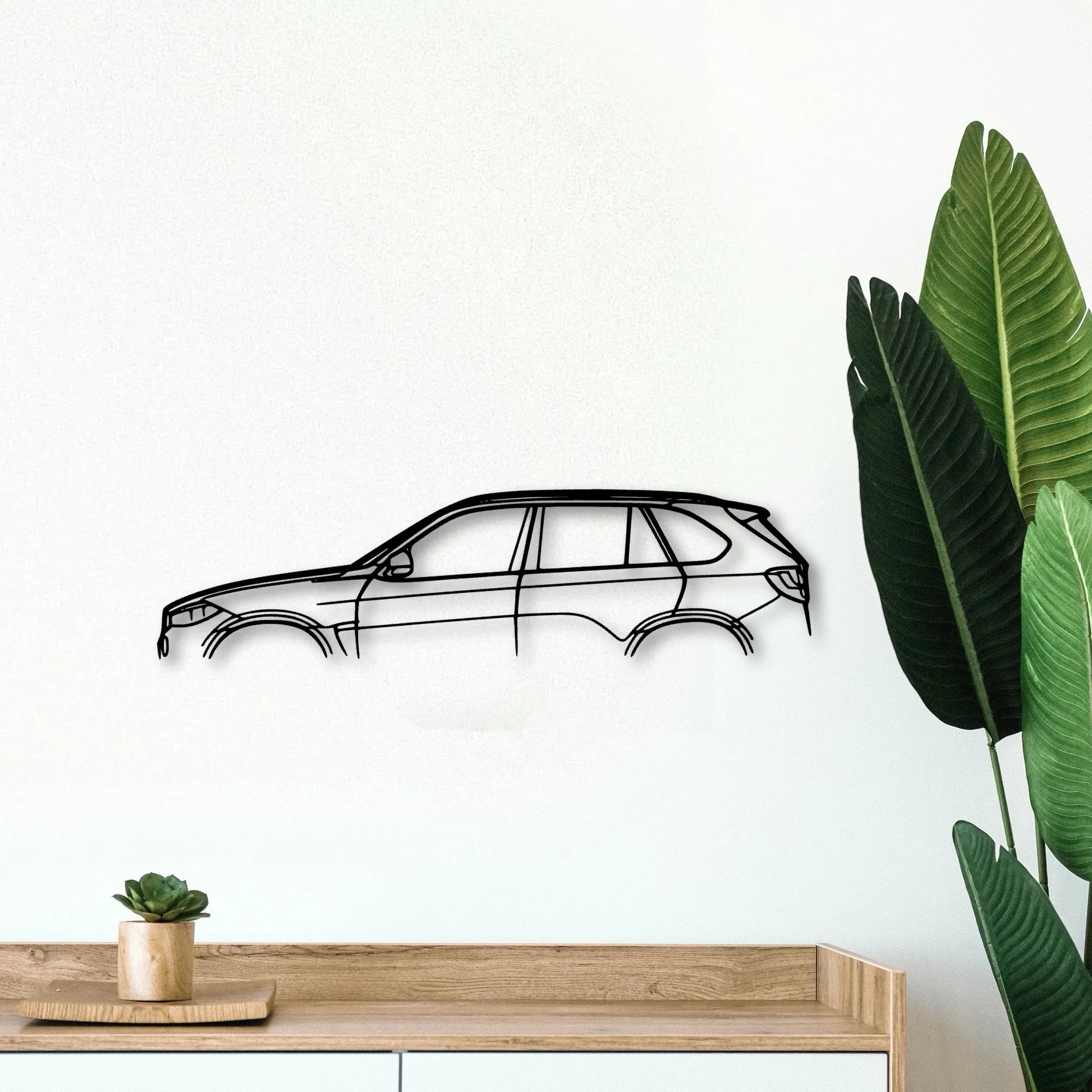X5 2018 Classic Silhouette Metal Wall Art - Tinvibe