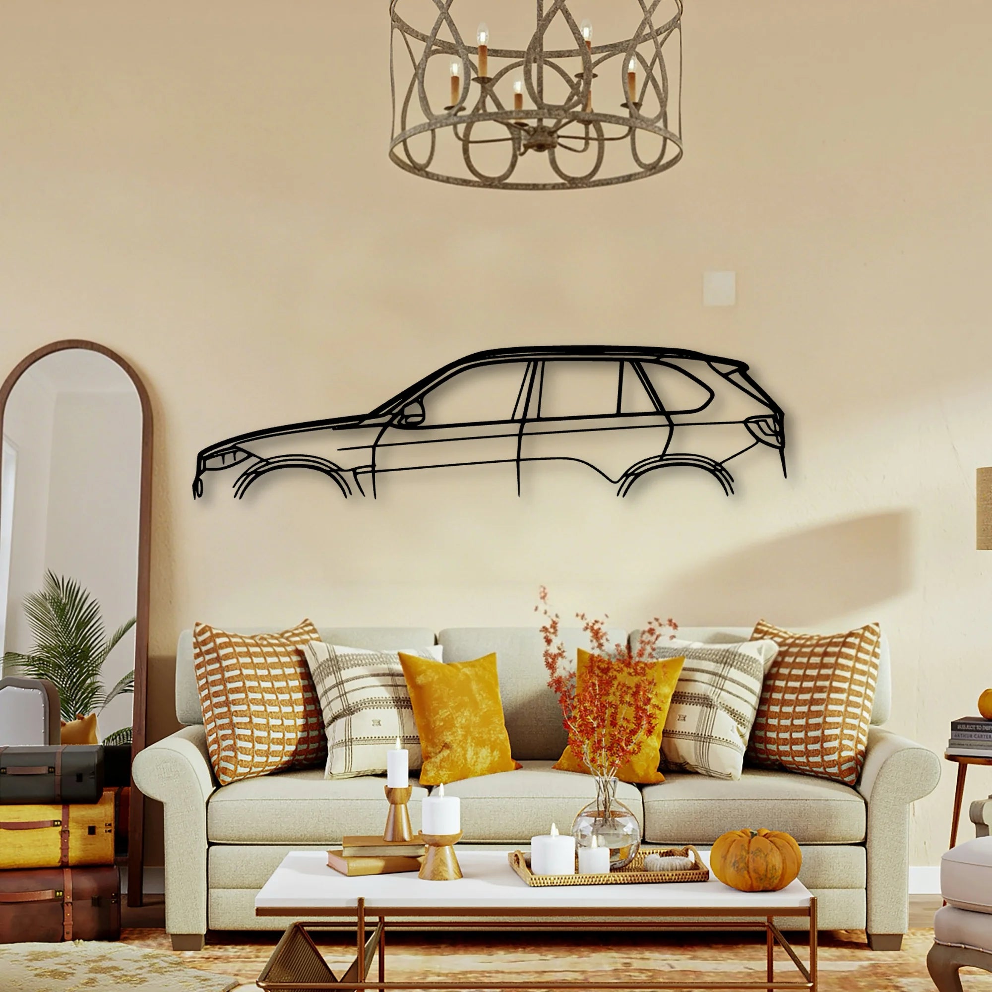 X5 2018 Classic Silhouette Metal Wall Art - Tinvibe