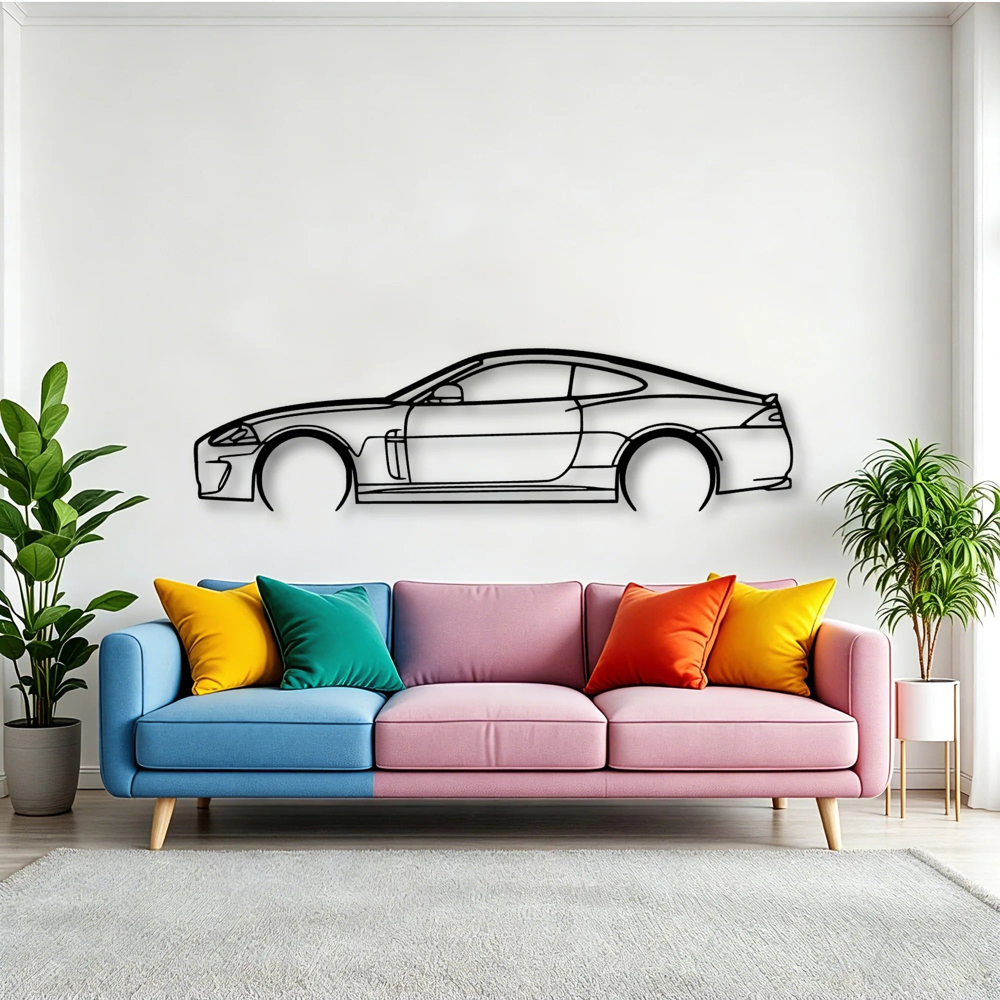 XK Classic Silhouette Metal Wall Art - Tinvibe