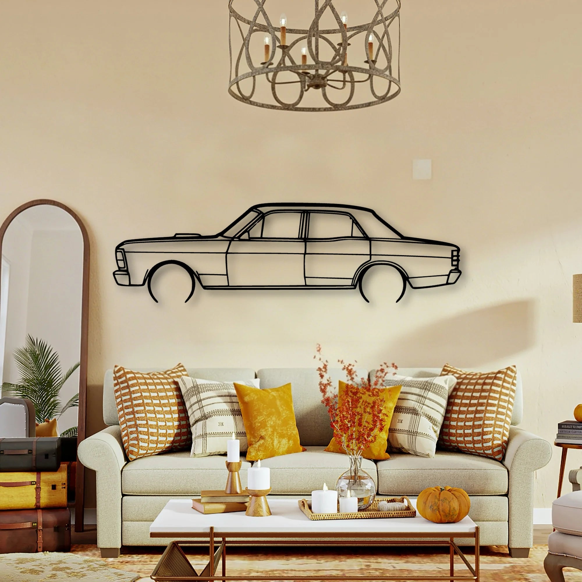 XY GT 1971 Classic Silhouette Metal Wall Art - Tinvibe