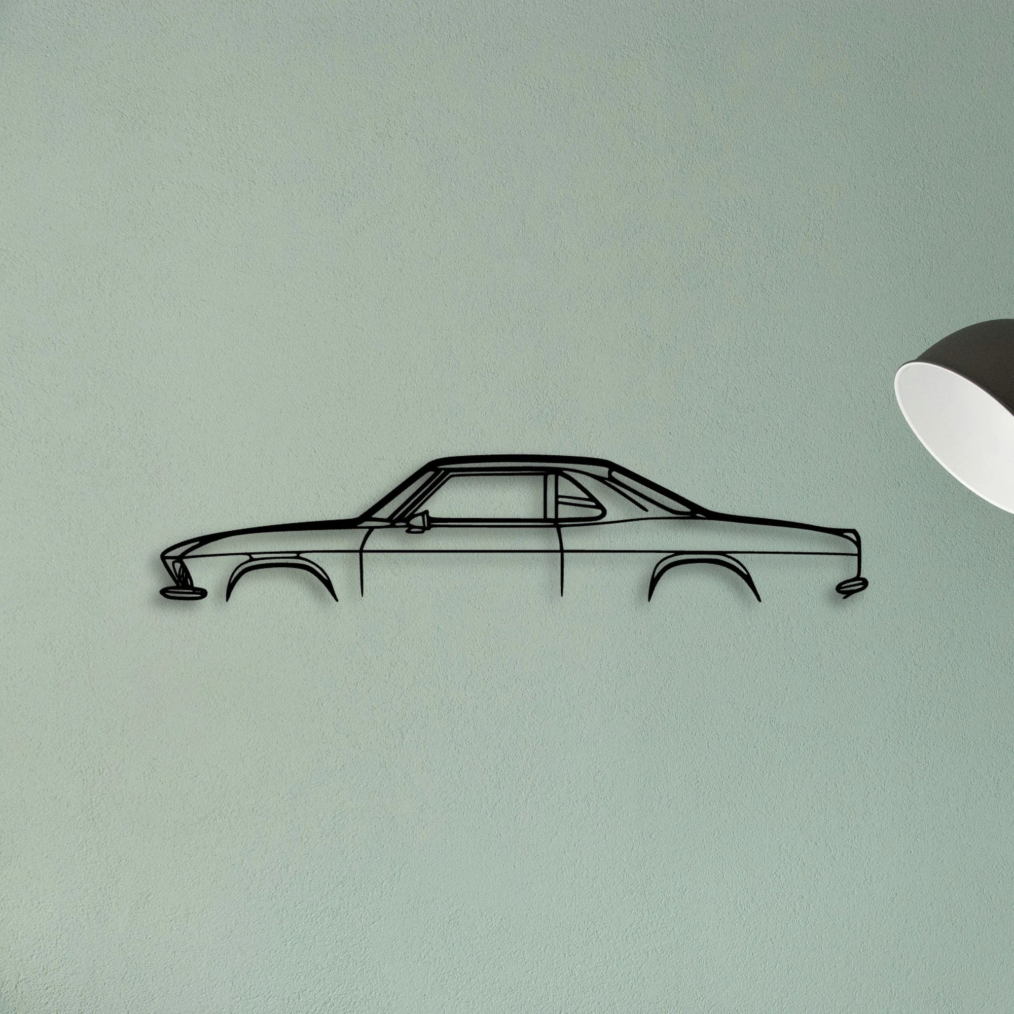 Yenko Stinger 1967 Classic Silhouette Metal Wall Art - Tinvibe