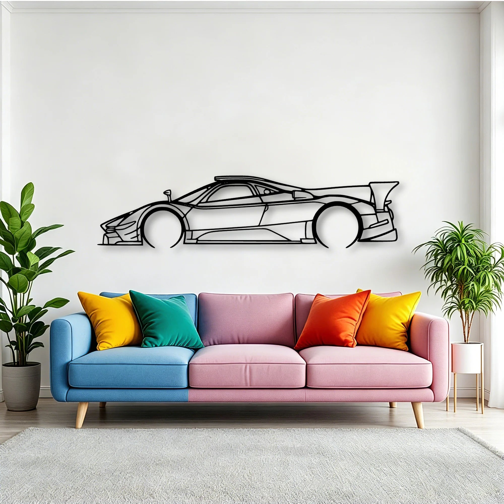 Zonda R EVO Classic Silhouette Metal Wall Art - Tinvibe