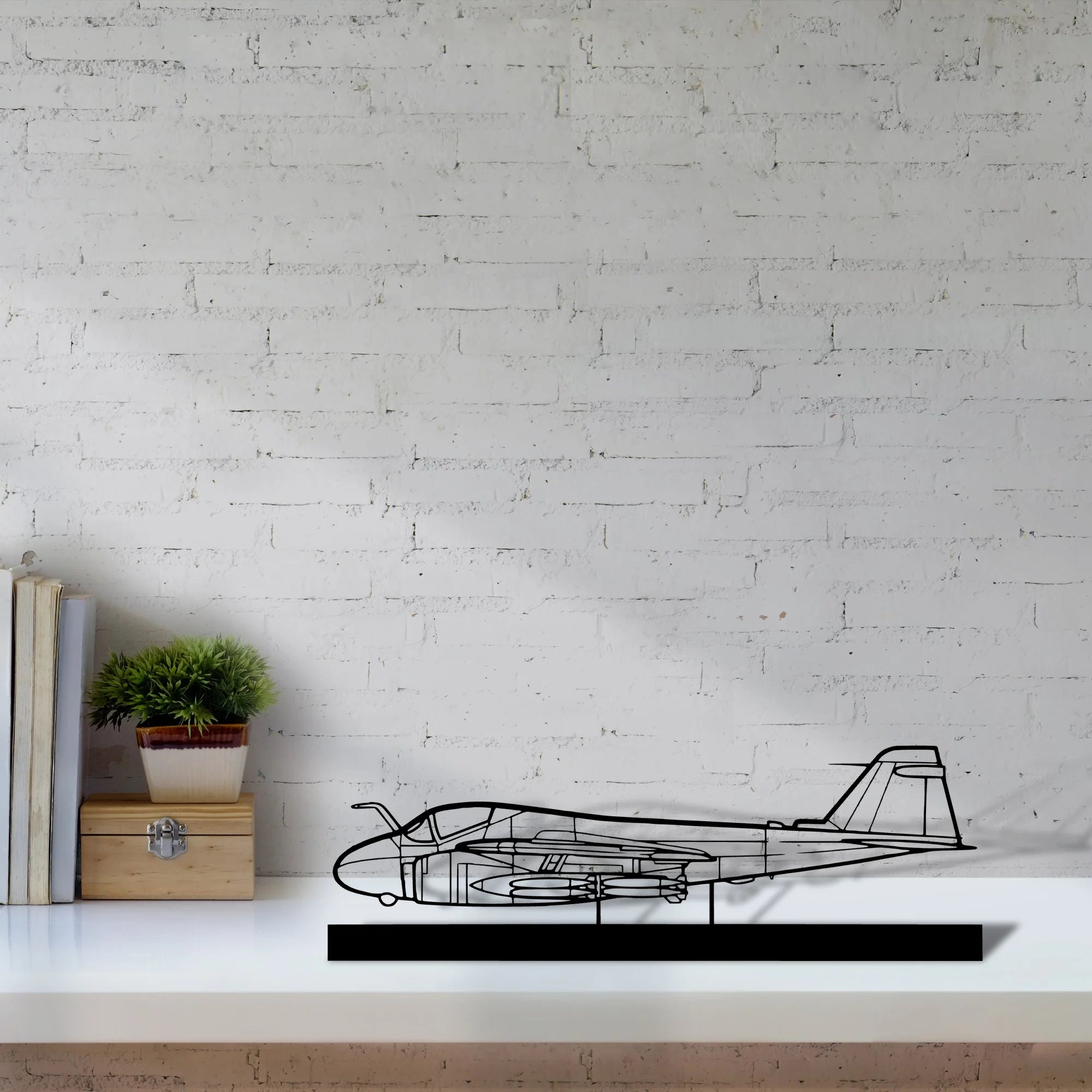a-6-intruder-3 Silhouette Metal Art Stand - Tinvibe